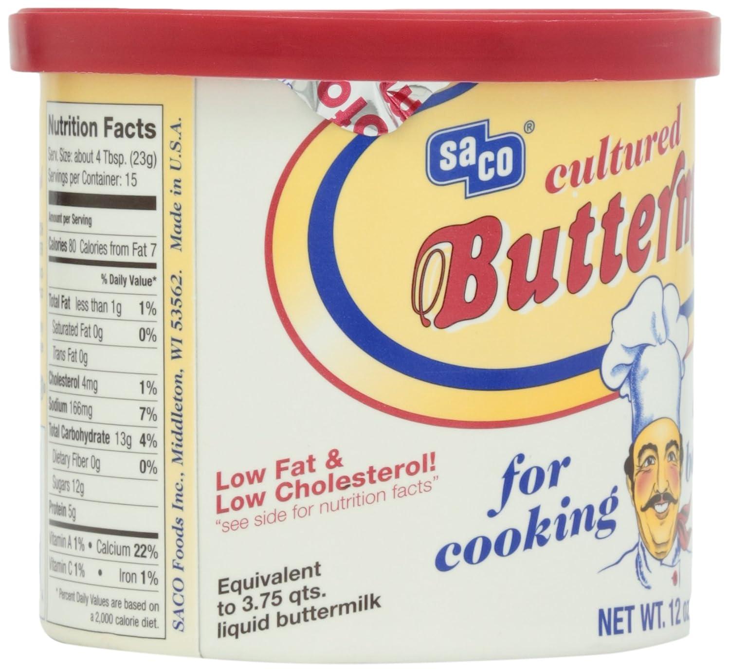 Saco Cultured Buttermilk for Cooking and Baking, Powdered, 12 oz