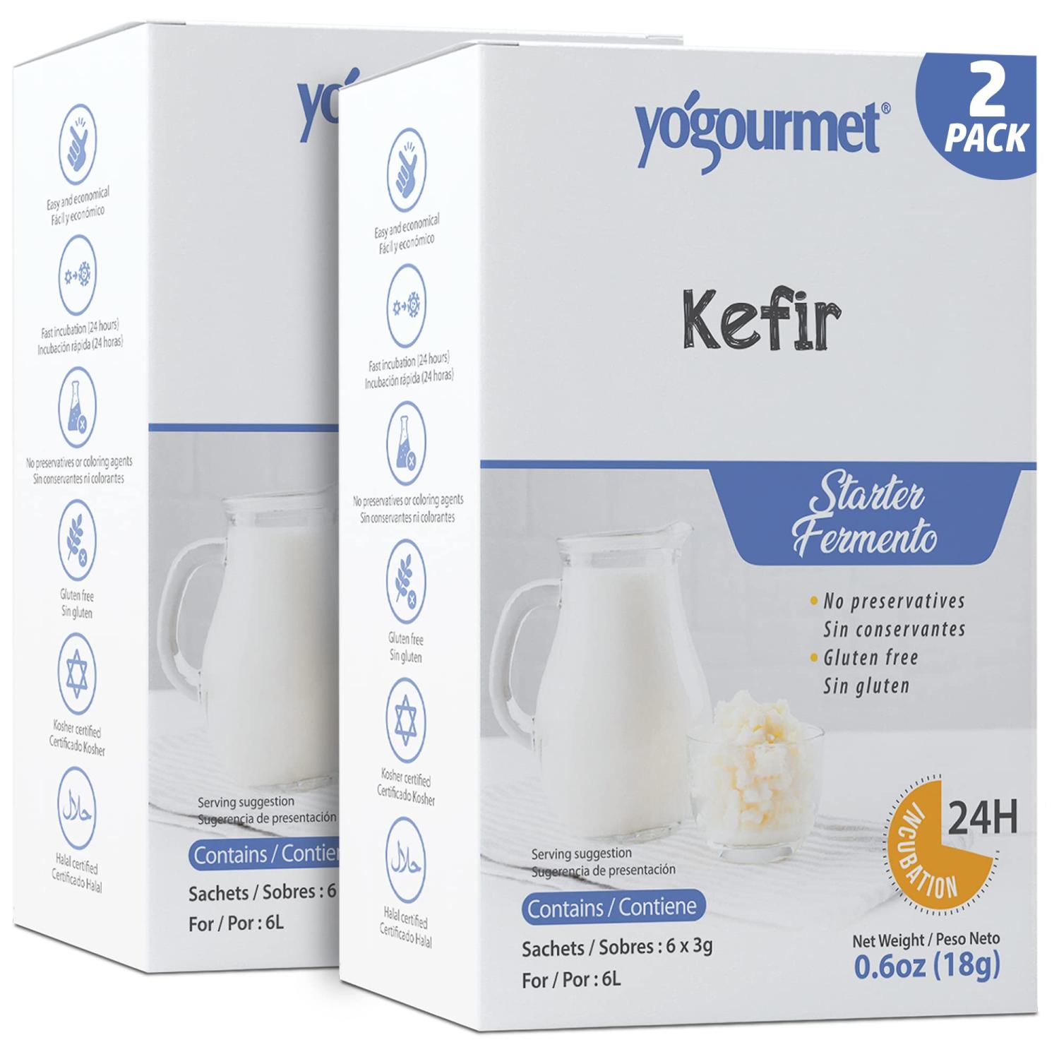 Yogourmet Freeze Dried Kefir Starter 0.6 oz. box (Pack of 2)