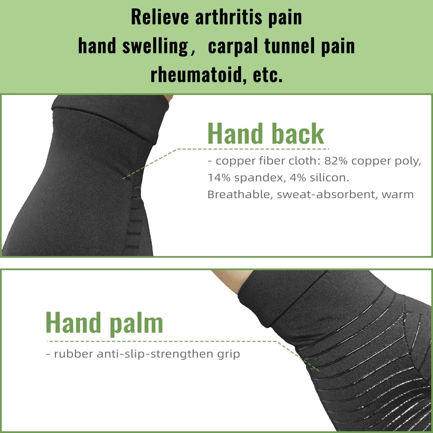 Arthritis Gloves Full Finger Copper Compression Gloves For Carpal