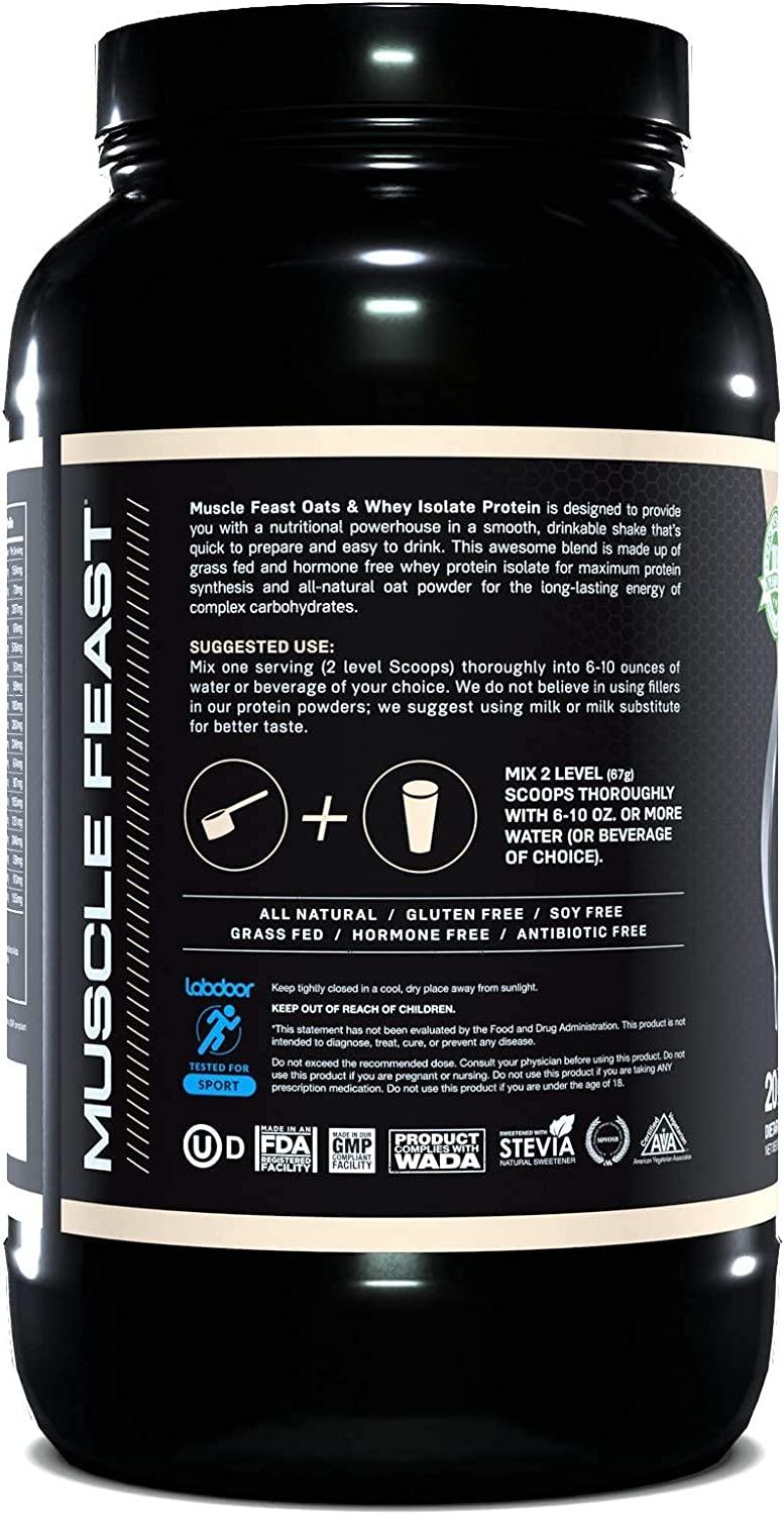 Muscle Feast Oats + Isolate Vanilla Gluten Free Grass Fed Hormone