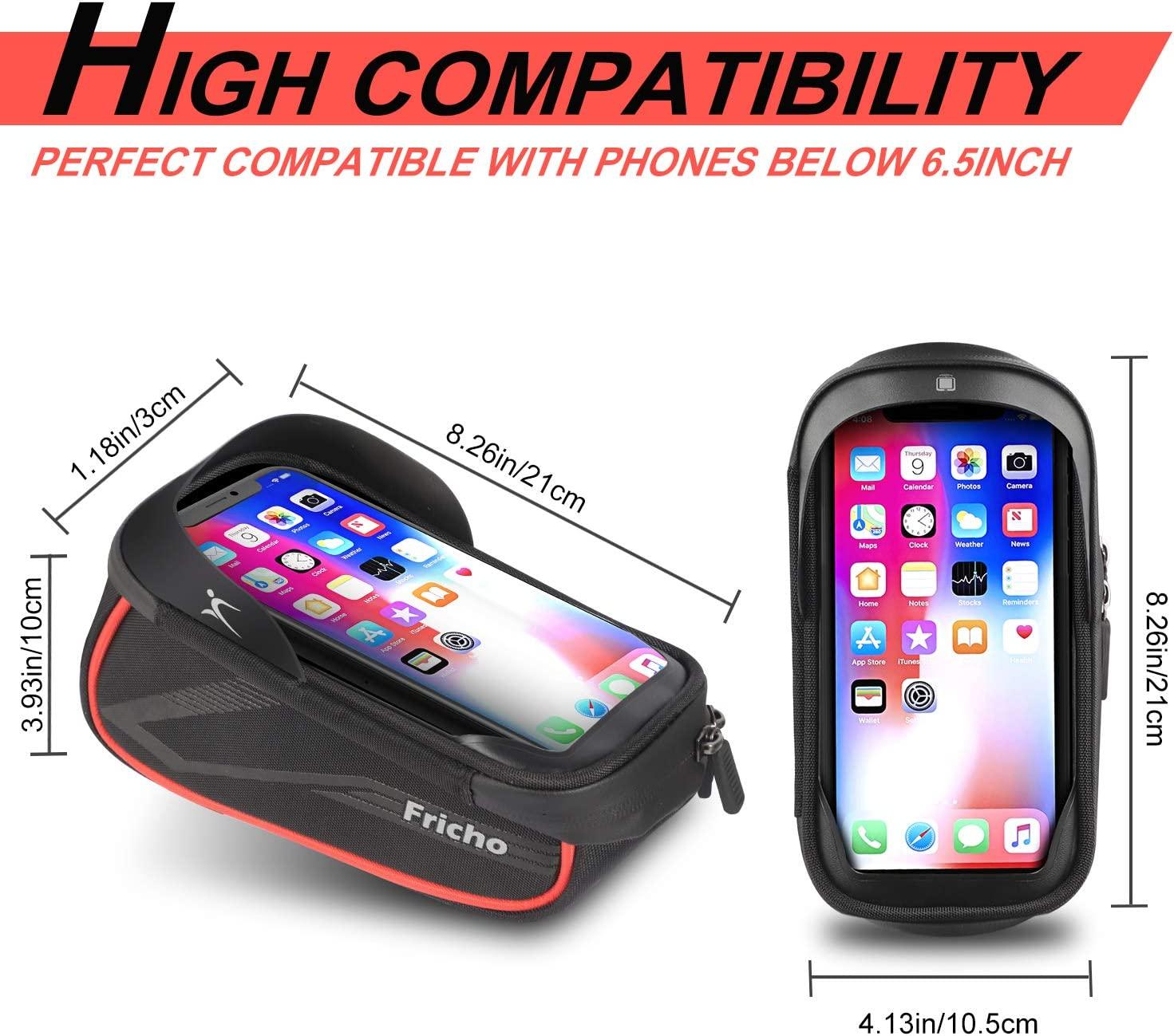 Bicycle Frame Bag EVA Hard Case Bike Phone Bag - Front Frame Mount For Mountain & Road Bikes Under 6.8" Phones EVA Hard Case Phone Holder Bicycle Frame Bag EVA Hard Case Bike Phone Bag - Front Frame Mount For Mountain & Road Bikes Under 6.8" Phones EVA Hard Case Phone Holder