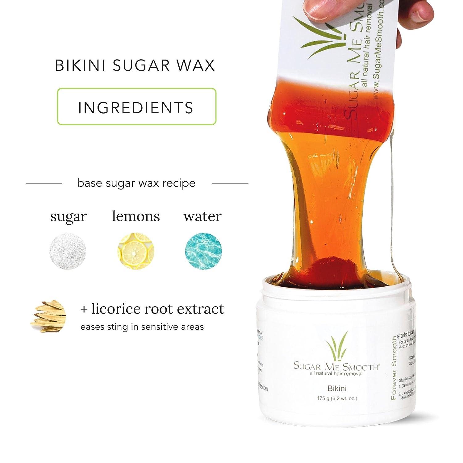 Sugar Me Smooth Bikini Sugar Wax Kit Gentle AtHome Brazilian Hair