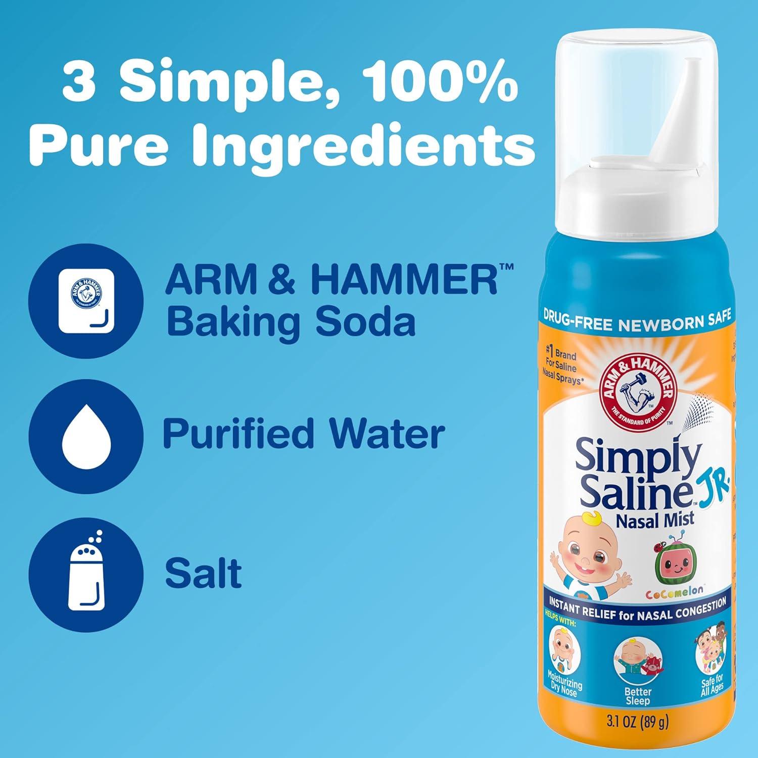 Arm & Hammer Simply Saline Jr. Nasal Mist 3.1 oz