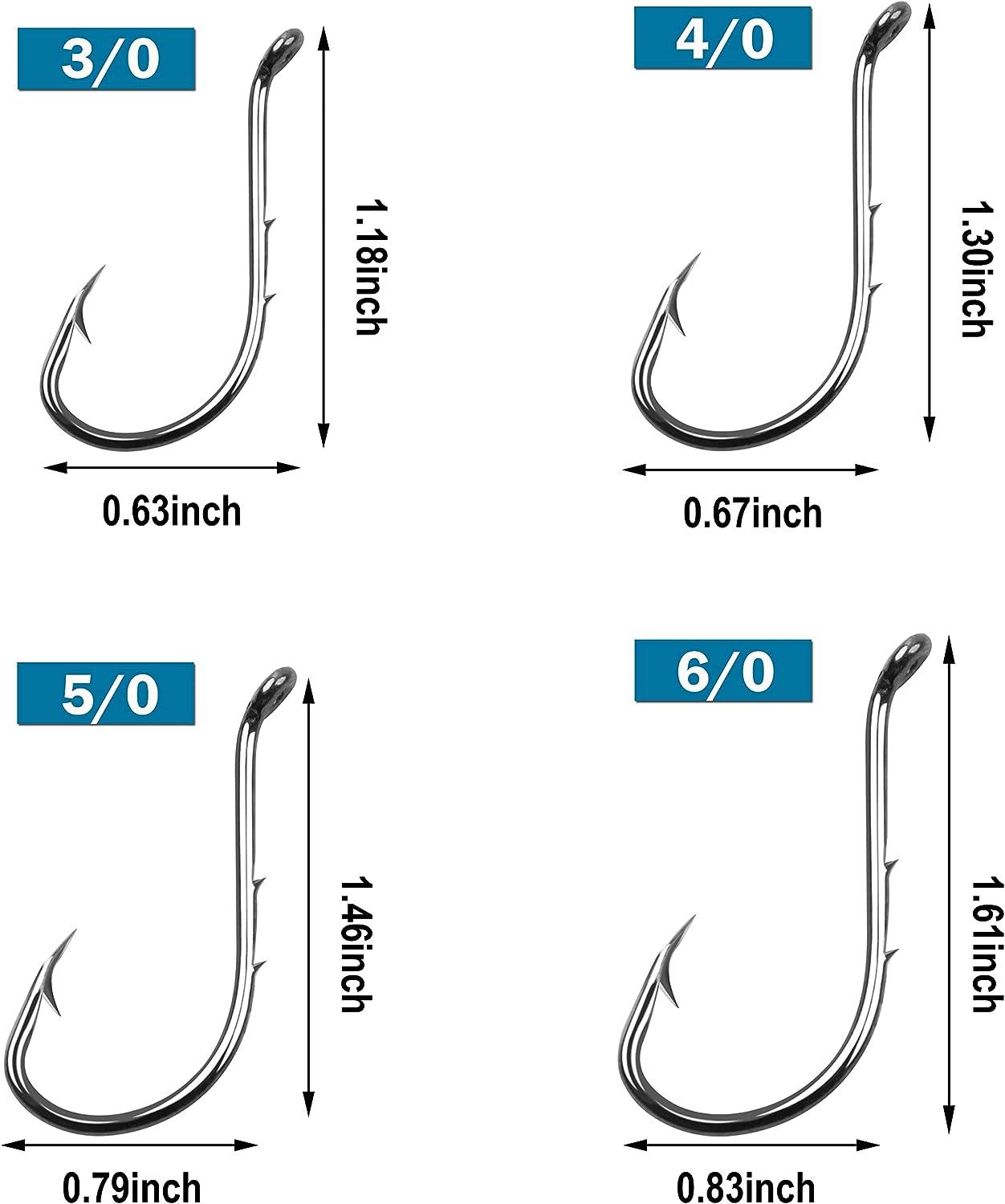 100pcs Octopus Baitholder Fishing Hooks, Sharp Barbed Beak Fish Hooks Black High  Carbon Steel Circle Jig Hook Size: 8# - 6/0# 8#-100PCS