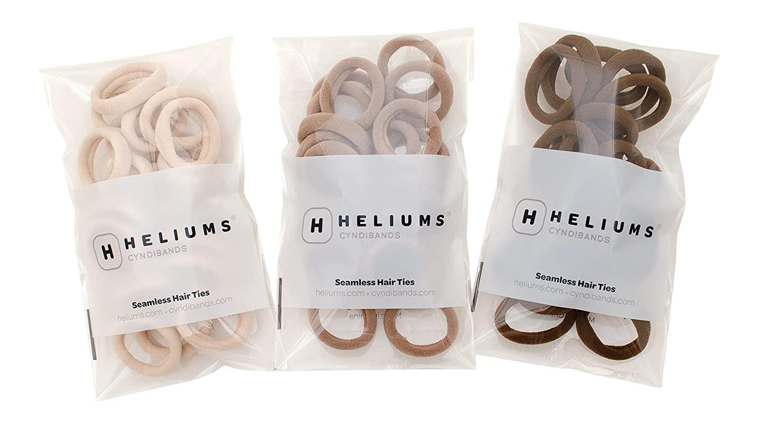 Heliums Gentle Hold Mini Soft and Stretchy Seamless Elastic Nylon Fabric  Rolled Small Ponytail Holders for for Kids, Braids and Fine Hair - 20 Hair  Ties (Dark Blonde)