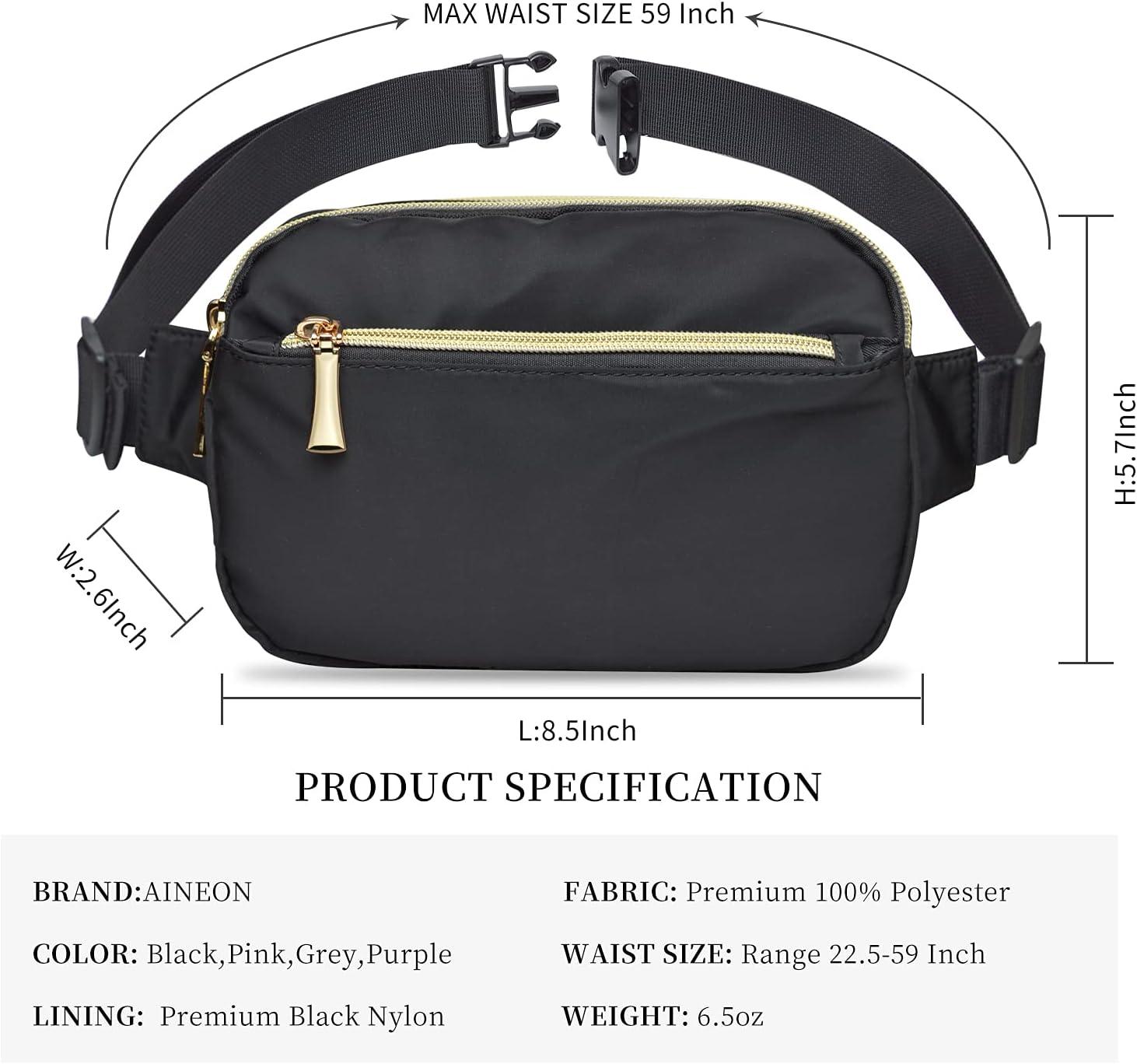 Fanny Packs for Women Men Fashion Plus Size Waist Pack Belt Bag