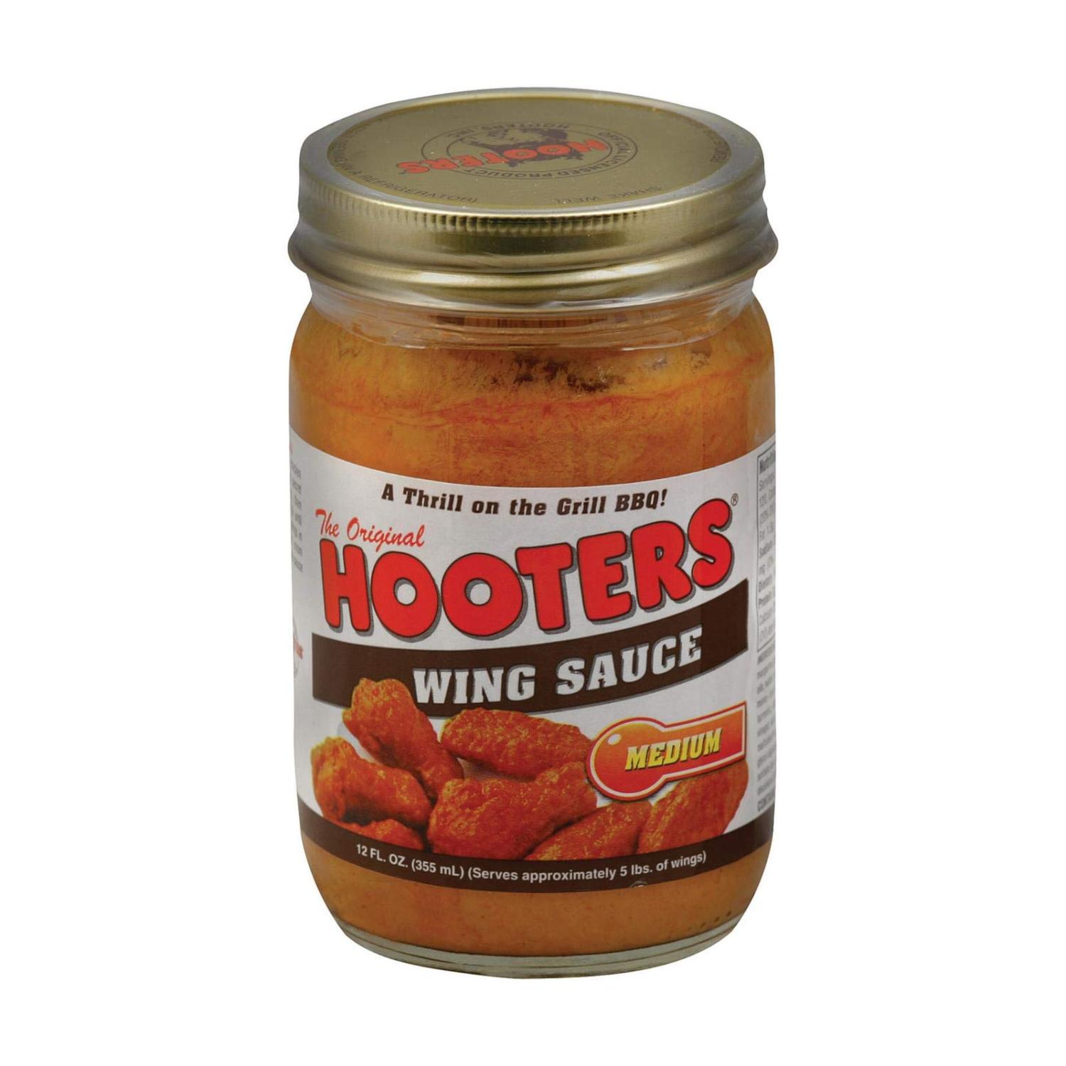 Hooters Original Medium Wing Sauce, 12 Ounce (Pack of 6) Original 12 Fl