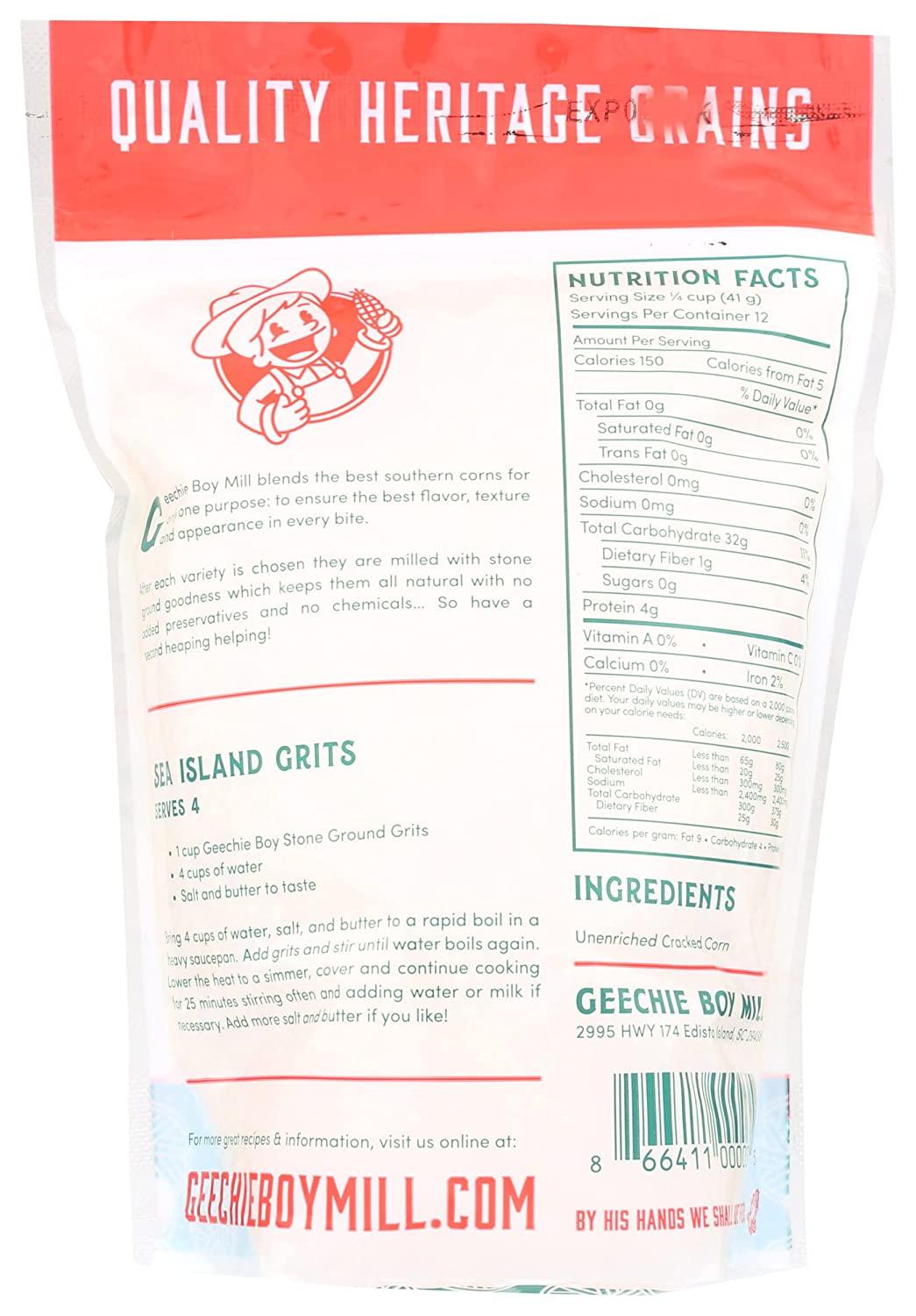 Geechie Boy Mill Speckled Grits 24oz Stone Ground Southern Grits