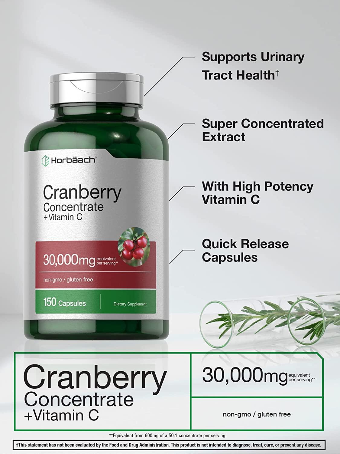 High Potency Cranberry Concentrate with Vitamin C 30,000mg 150