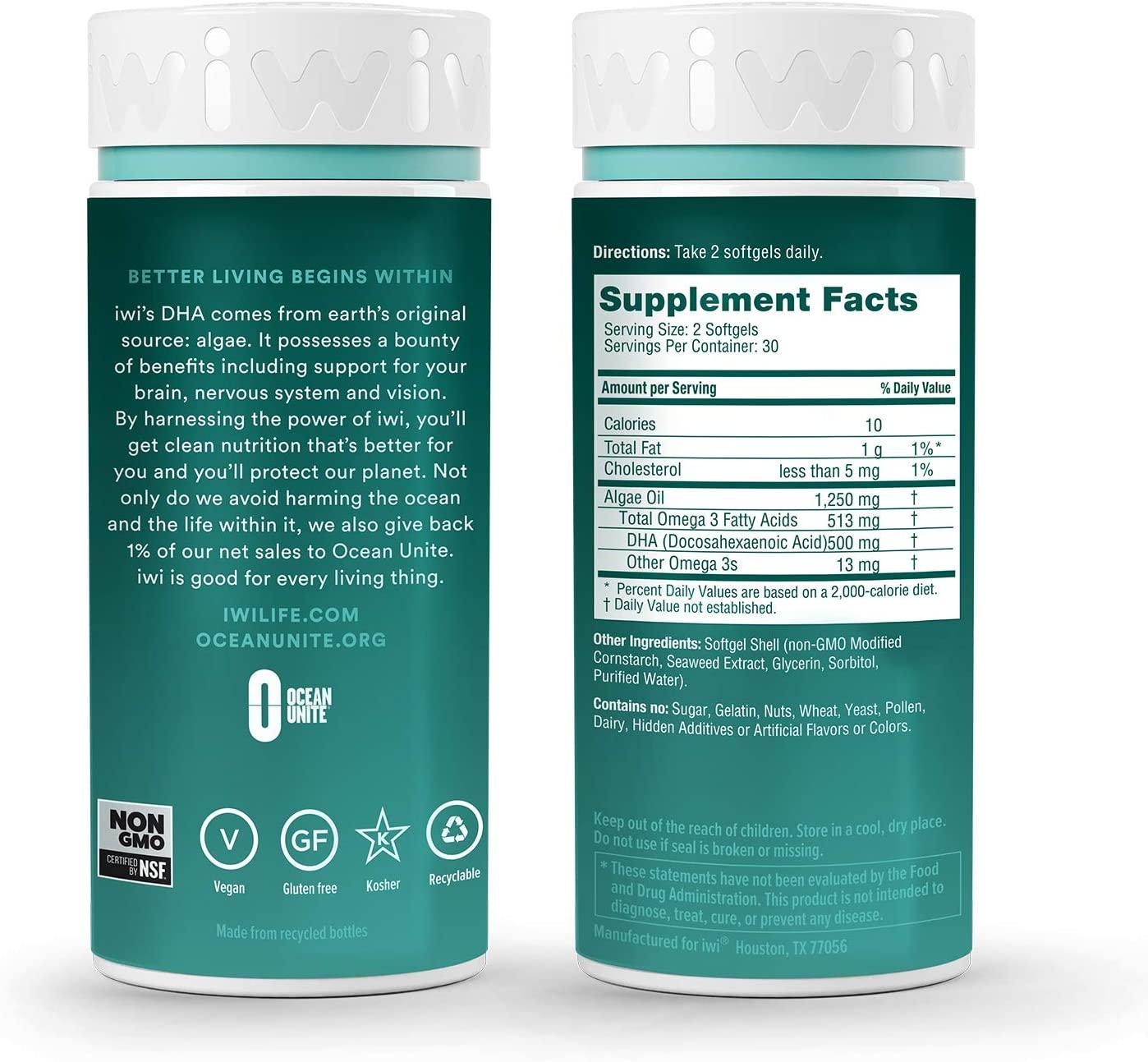 iwi DHA Supports Brain Development, Promotes Strong Joints & Bones and