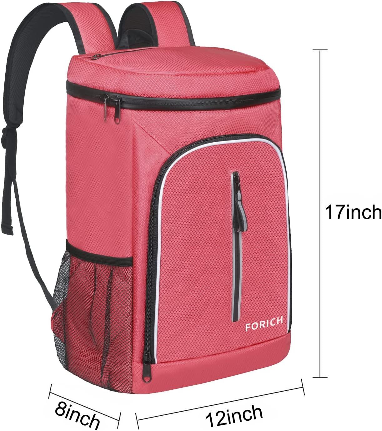 FORICH Soft Cooler Backpack Insulated Waterproof Backpack Cooler Bag Leak  Proof Portable Small Cooler Backpacks to Work Lunch Travel Beach Camping  Hiking Picnic Fishing Beer for Men Women Watermelon Red
