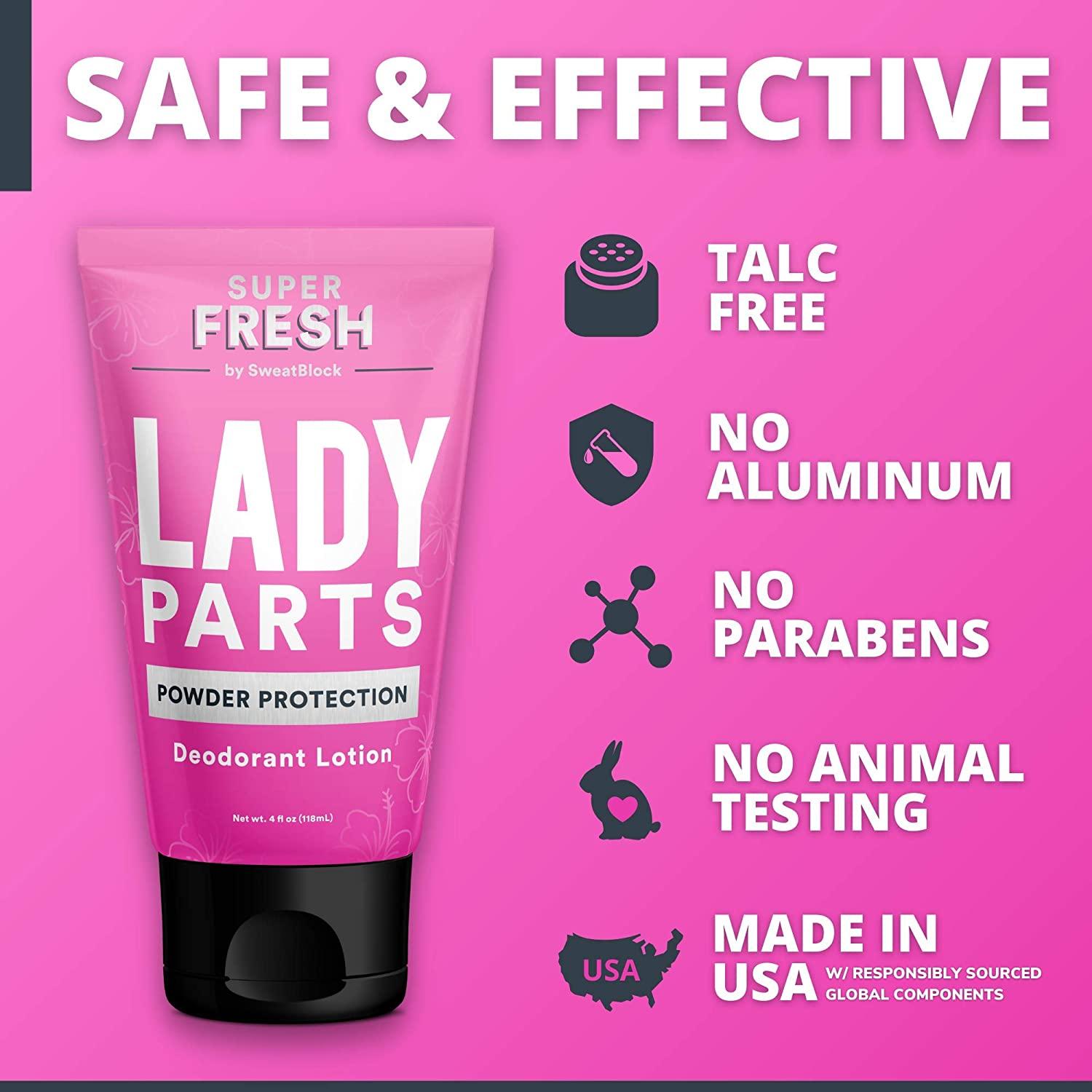 Lady Parts Feminine Hygiene Lotion For Breast, Private Parts, Crotch & Inner Thigh to Stop Odor