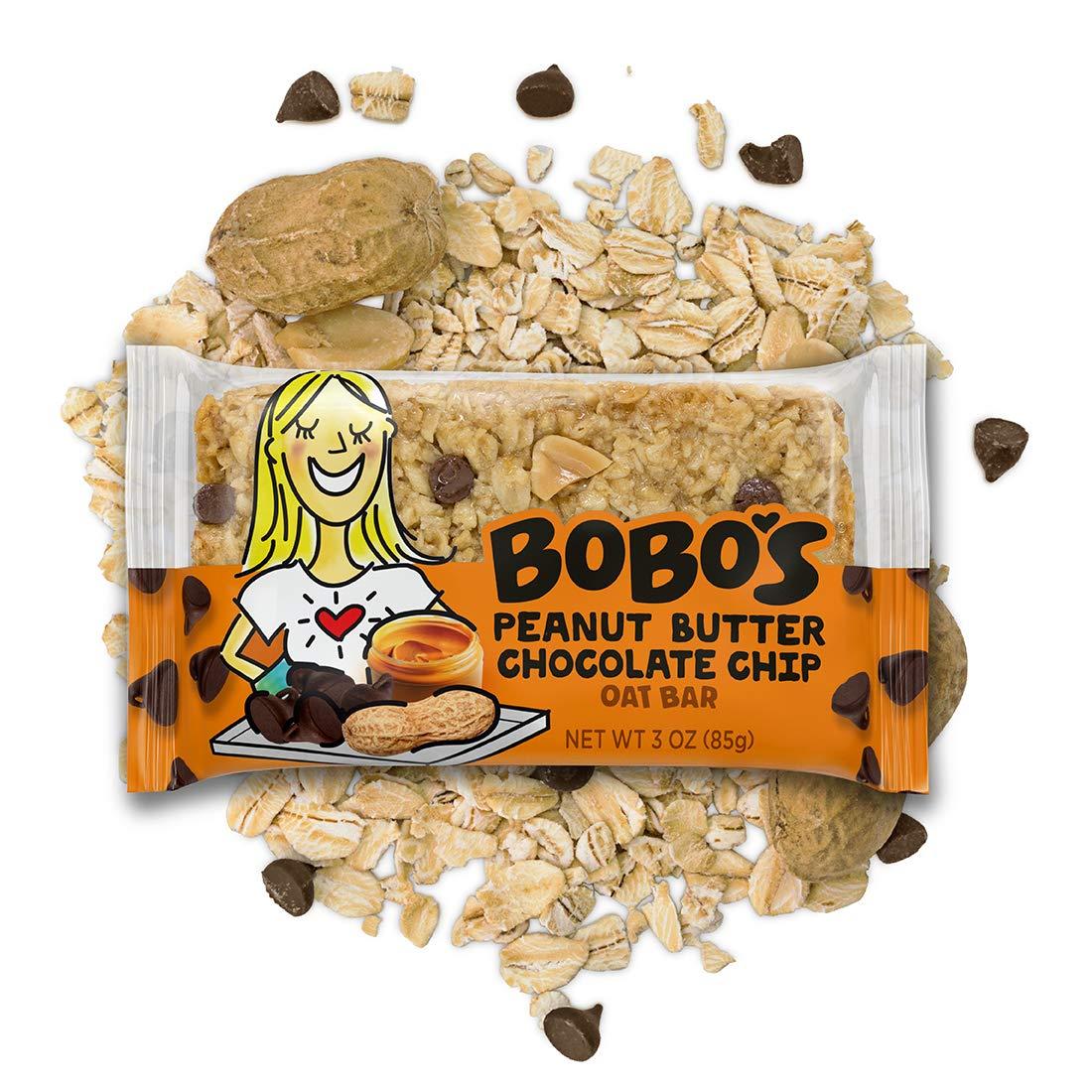 Bobo's Oat Bars (Peanut Butter Chocolate Chip, 12 Pack of 3 oz Bars) Gluten Free Whole Grain