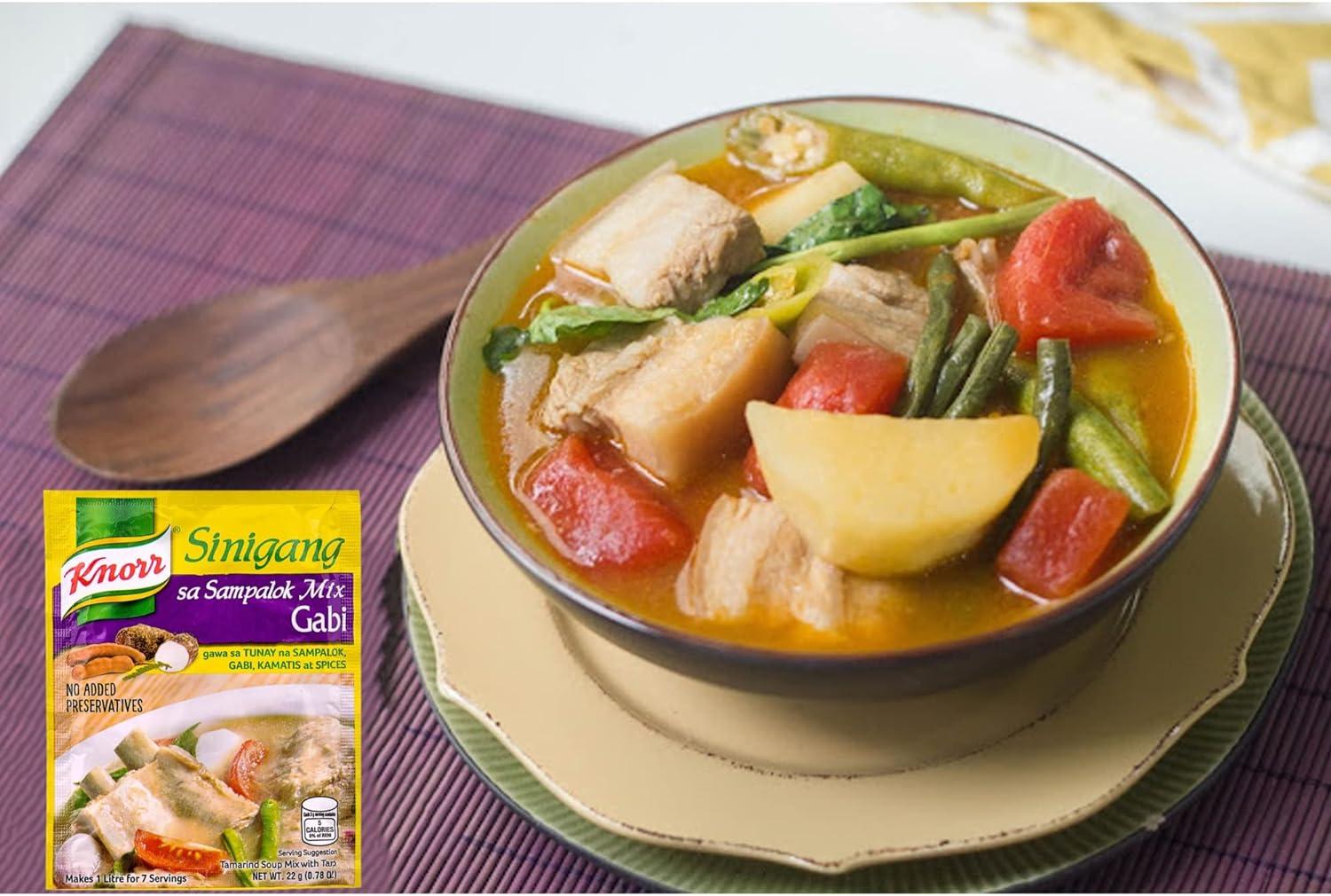 Knorr Sinigang sa Sampalok Soup Mix (22g (Pack of 4) Gabi) Gabi