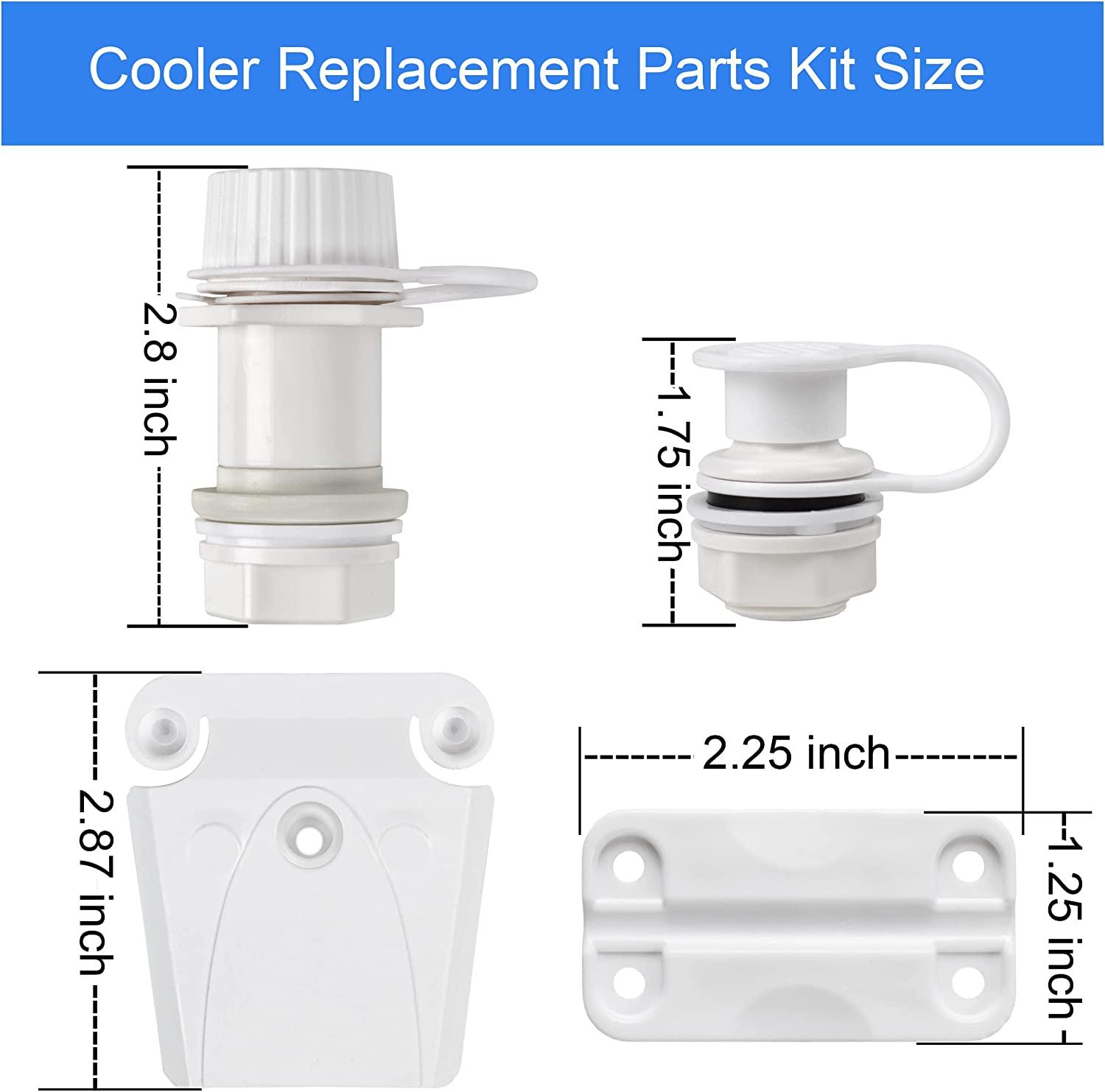 Cooler Replacement Parts Kit for Igloo Coolers, Cooler Plastic Hinges, Cooler Latches and Screws