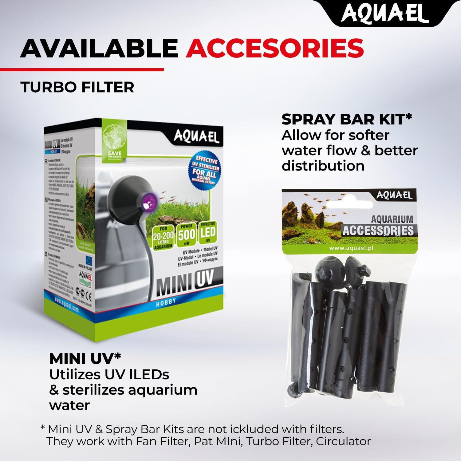 Aquael Internal UV Filter 500 Aquael Turbo Filter 500 内部アクアリウムフィルター タンクろ過 5~40ガロン