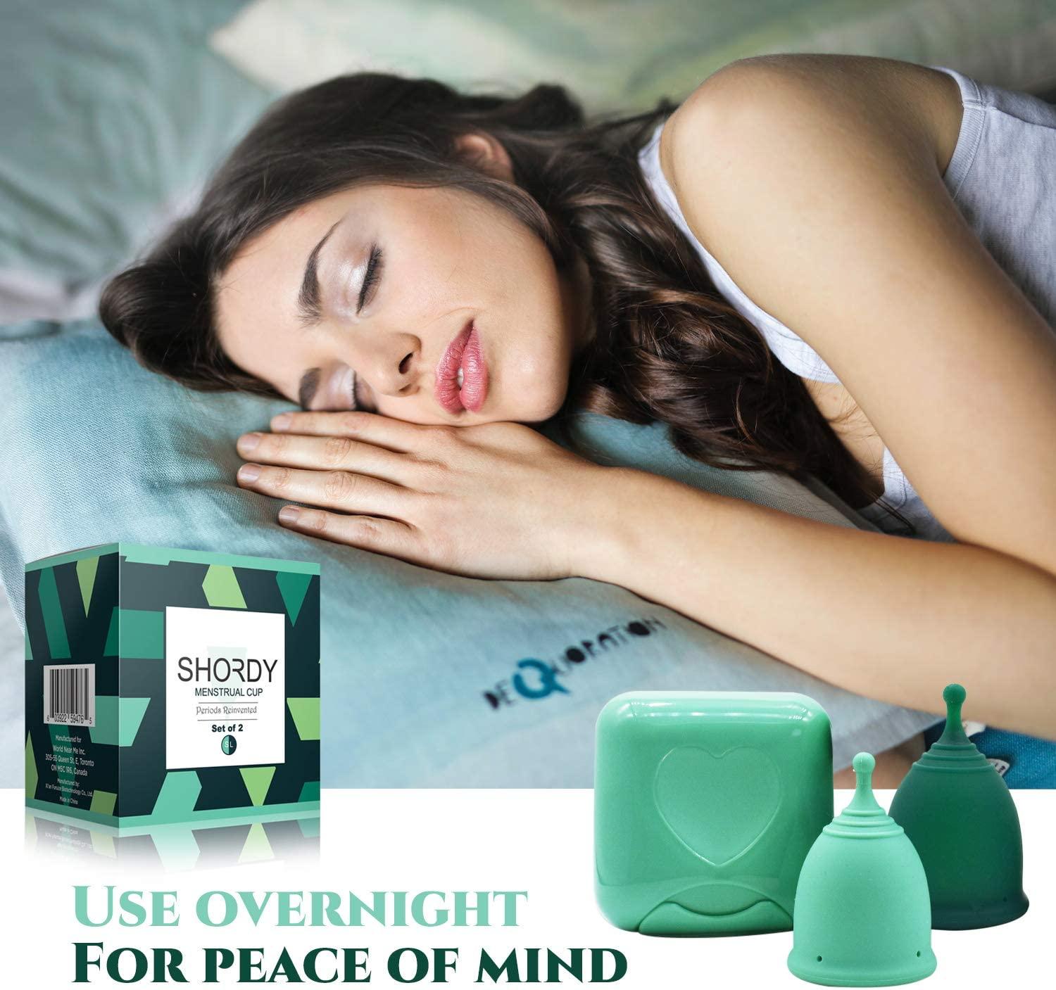 SHORDY Reusable Menstrual Cups, Set with Box, Period Starter Kit for