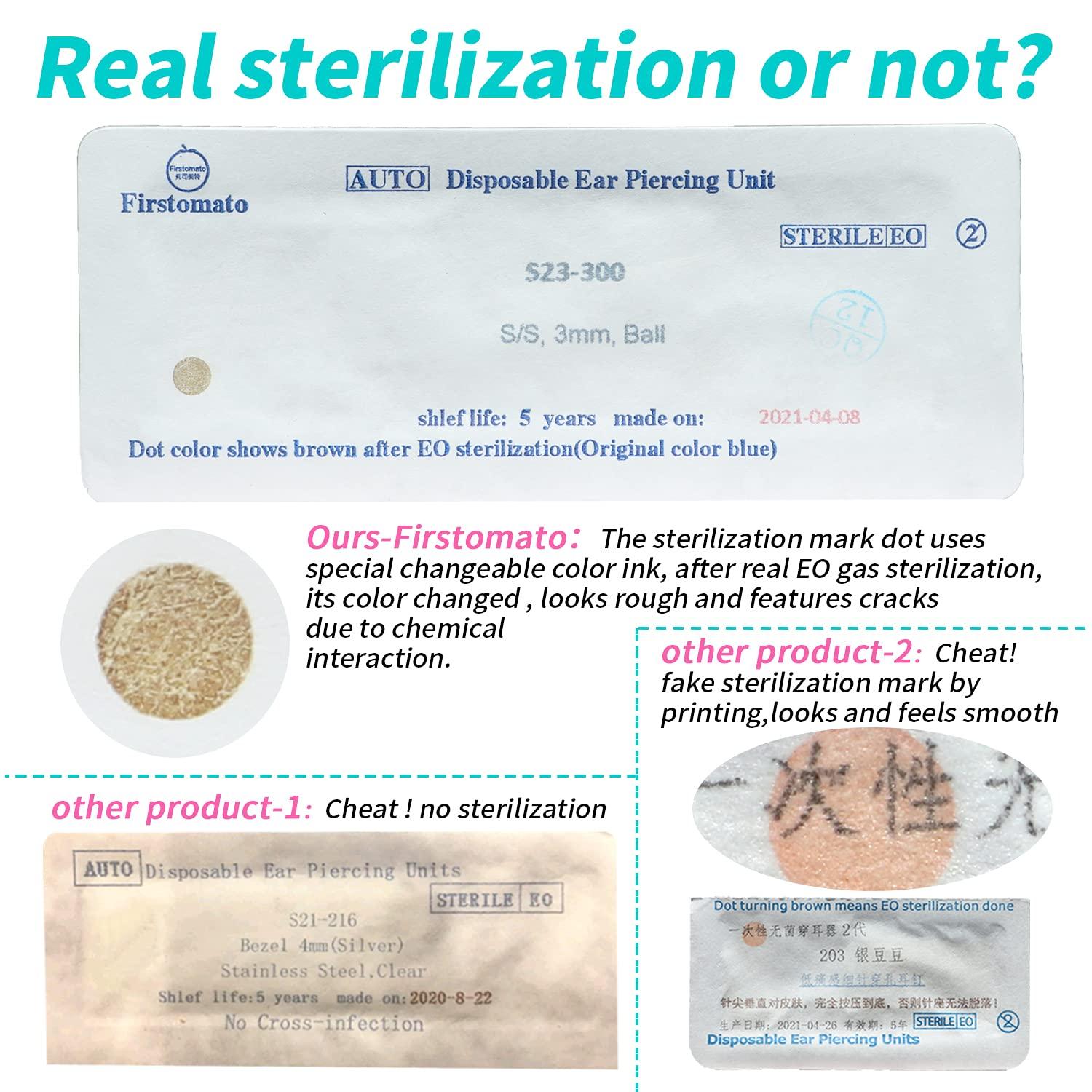 Firstomato 2PCS Disposable Ear Piercing Kit Ear Piercing Gun Self Use