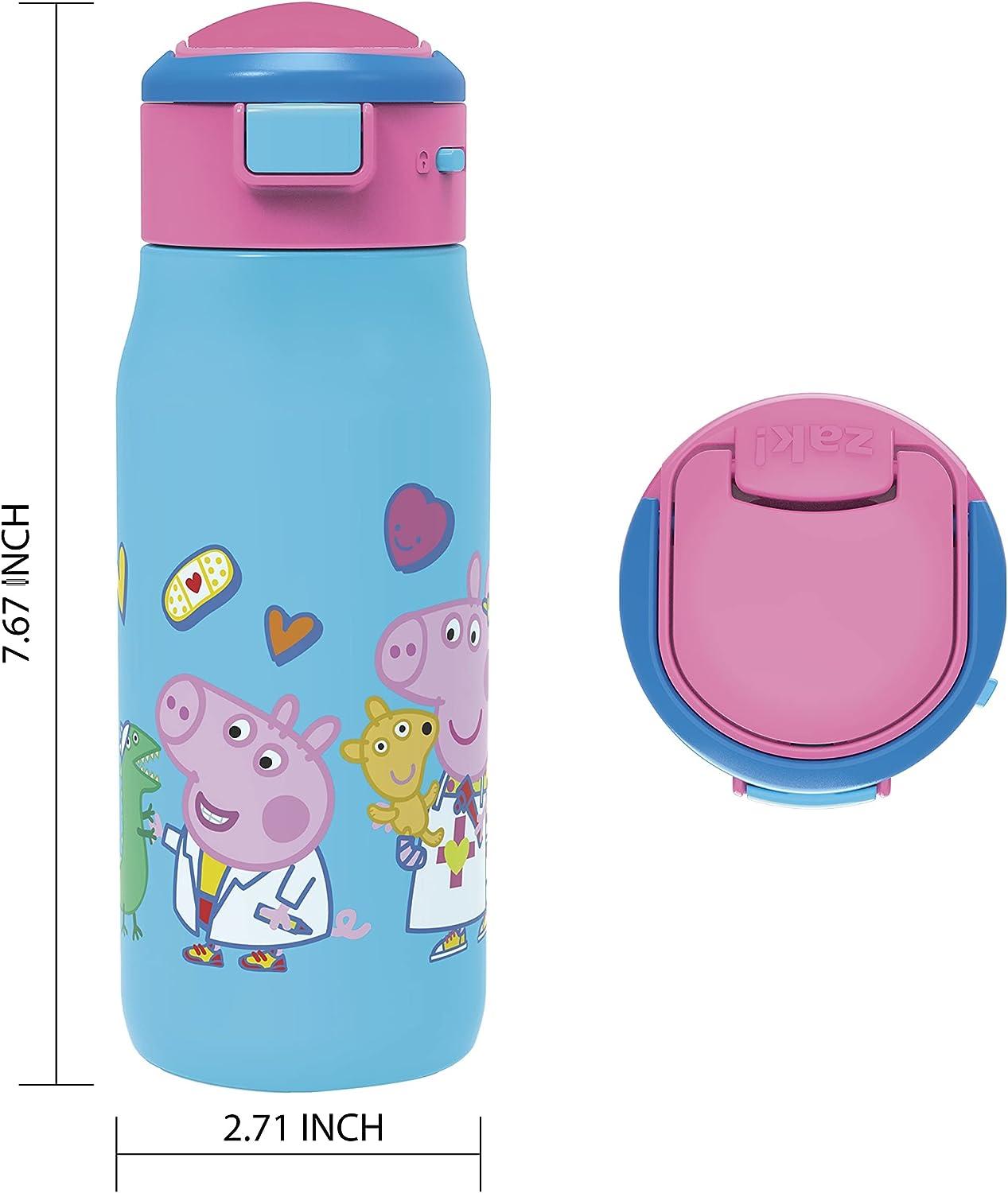 Zak Designs Zak Hydration 14 ounce Kids Stainless Steel Vacuum Insulated  Water Bottle, On the Move