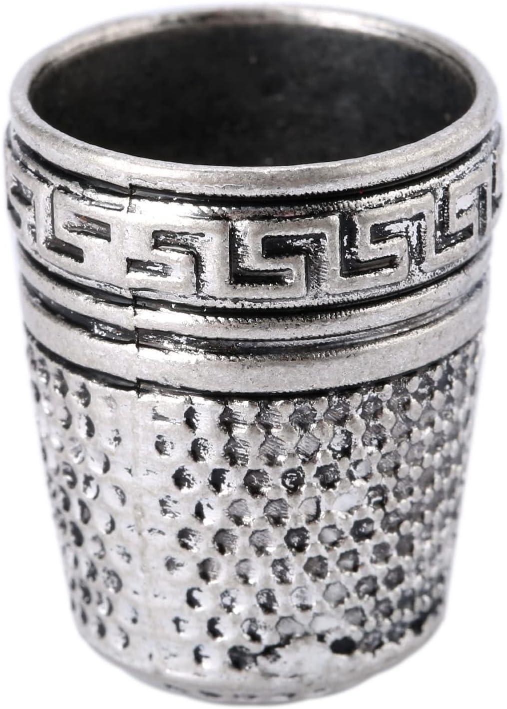 SILVER METAL THIMBLE Metal Thimbles for Hand Sewing 6Pcs Thimble Ring Cap  $5.12 - PicClick AU