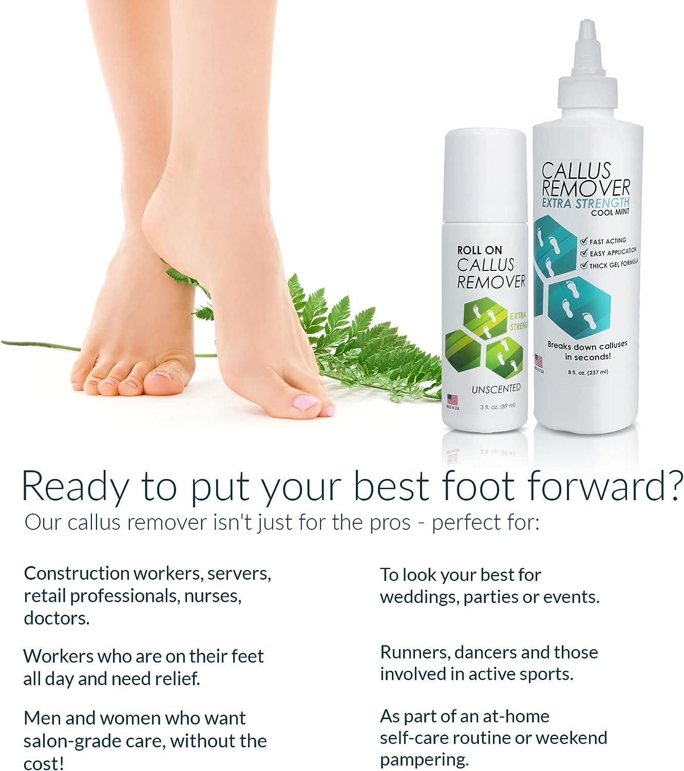 Flowery - Liquidator Callus Remover For Feet, Professional or at Home  Pedicure Treatment, Soothing Mint Scent, 4 Oz (Pack of 2)