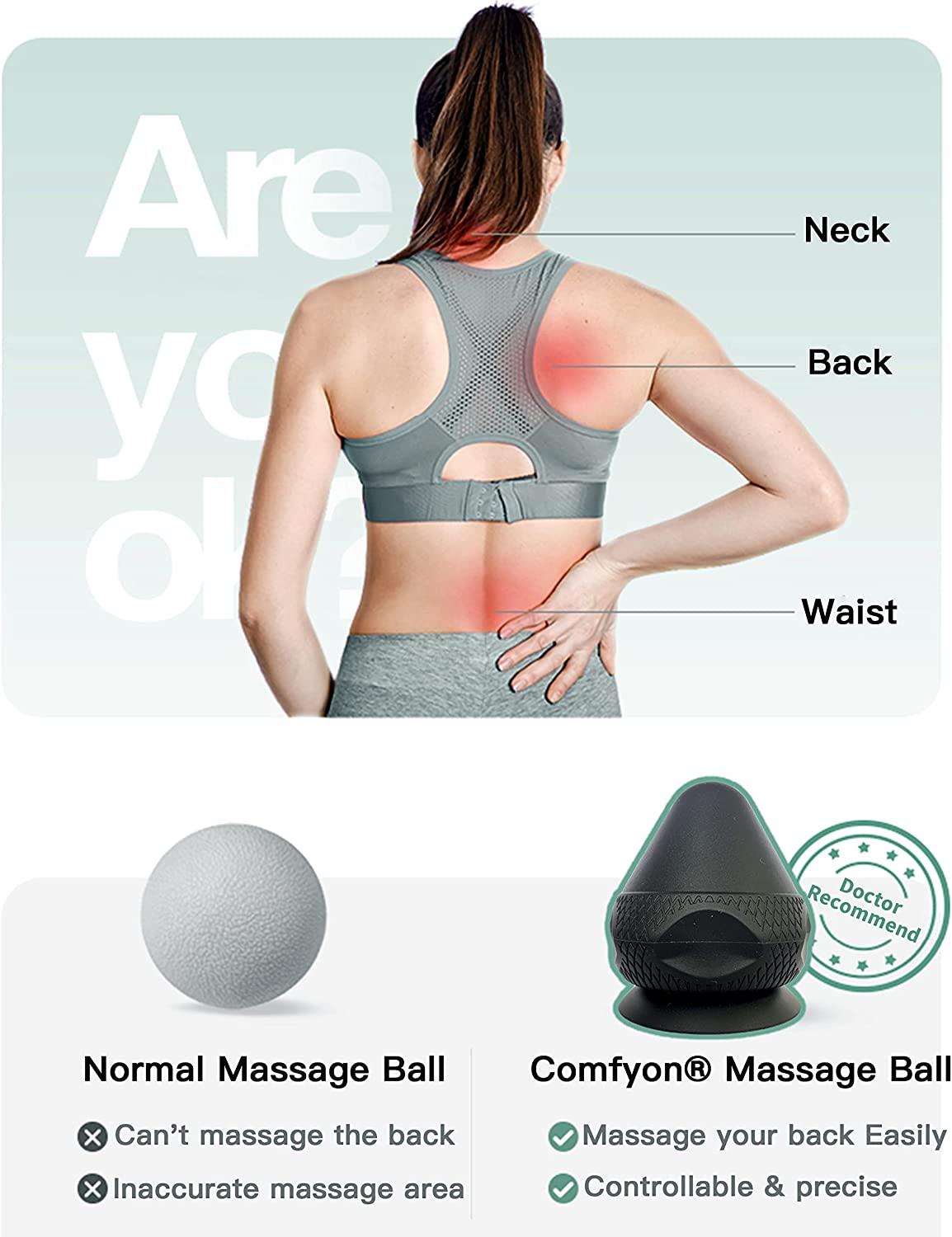 Massage Lacrosse Mountable Self Ball with Suction Cup for Back, Waist