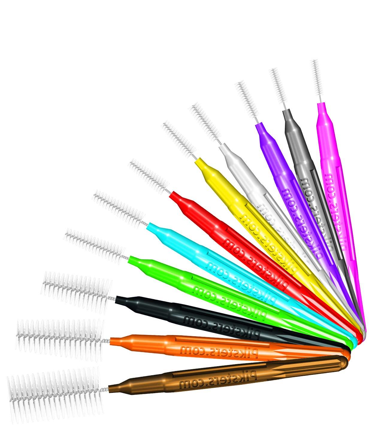 Piksters Interdental Brush 8 Brush Variety Pack For Brushing between Teeth Size 00, 0, 16.