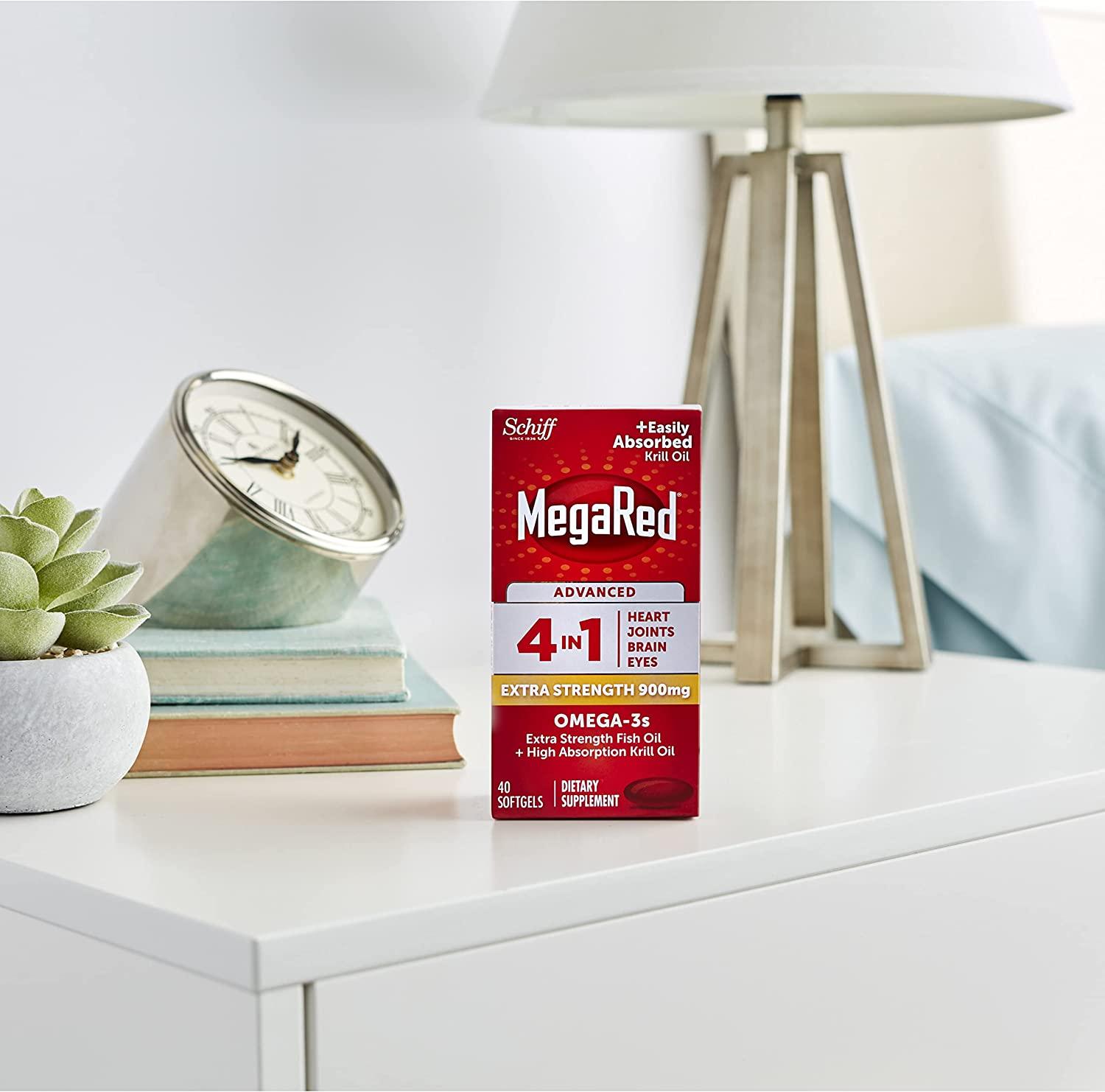 Schiff MegaRed Advanced 4-in-1 Omega-3s Extra Strength 900 mg - 40 ...