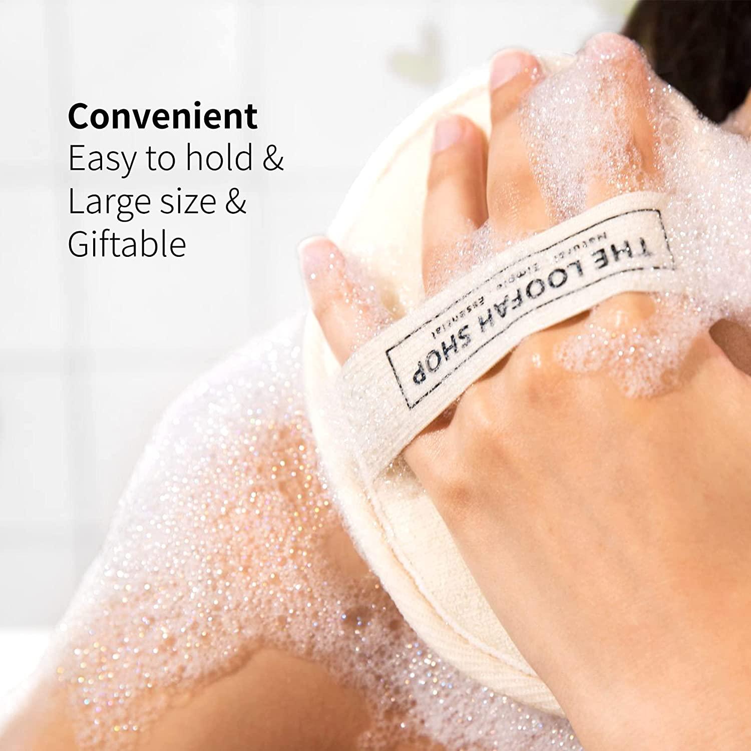 The Loofah Shop Bath Loofah Sponge - Exfoliating Body Scrubber for Men ...