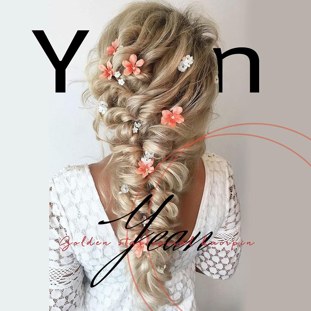 Yean Star Hair Clips Gold Hair Pins 5 Packs Make Up Headpieces for Women  and Girls (Gold)