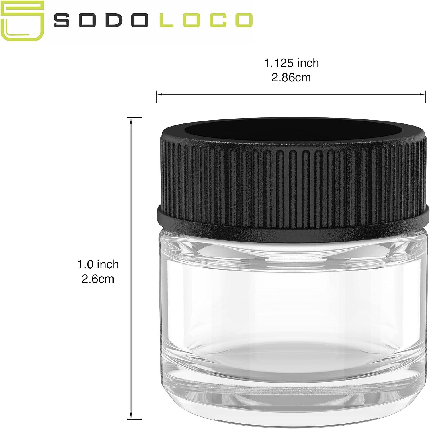 200 Pack) 5ml Thick Glass Containers with Black Lids - Jars for Oil, Lip  Balm, Wax, Cosmetics Clear Glass with Black Lid