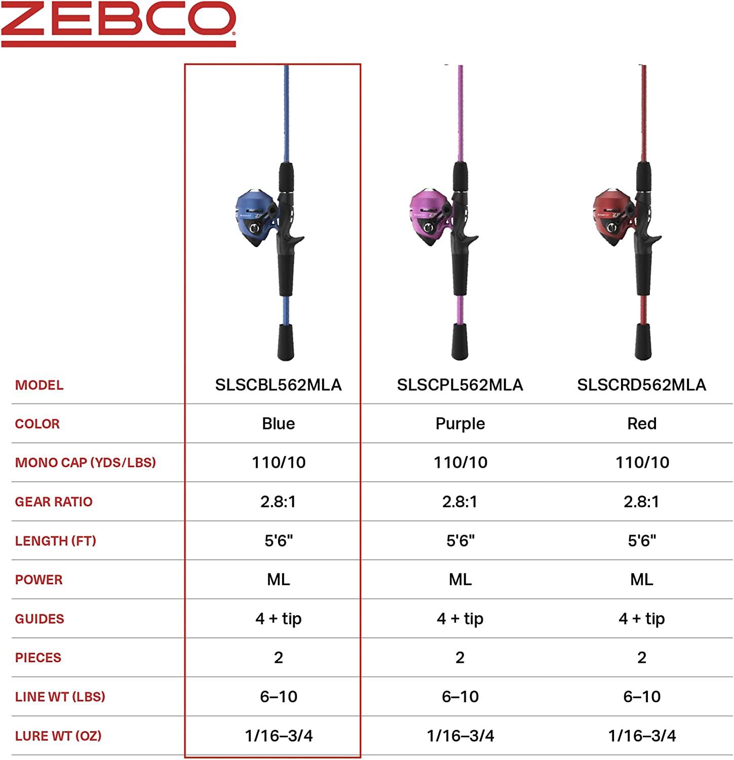 Zebco Slingshot 5'6 Rod and Reel Combo - Size 30, Right-Hand