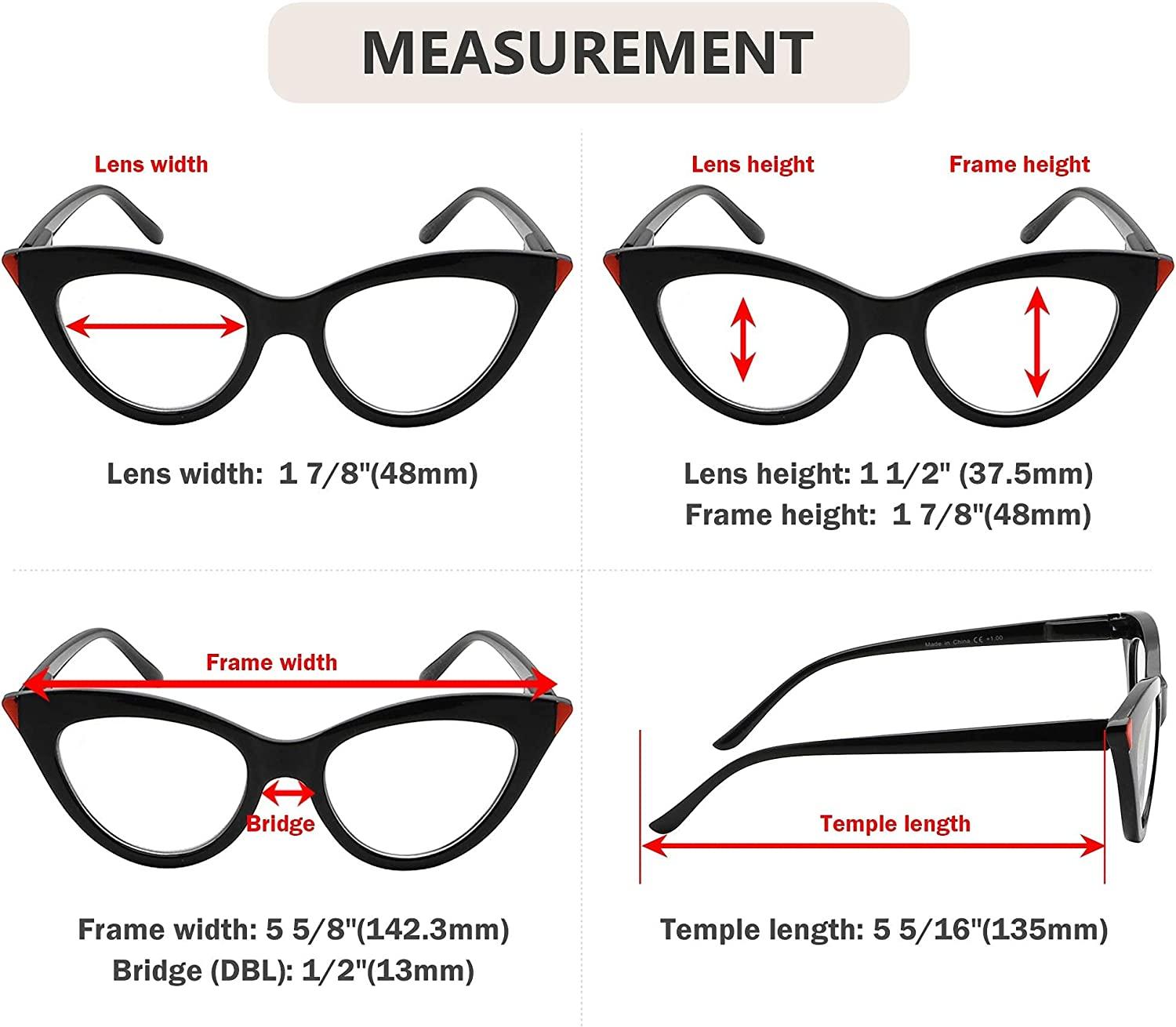 Eyekepper 5 Pack Reading Glasses for Women Cateye Style Ladies Readers +1.75 5pcsmix 1.75 Diopters