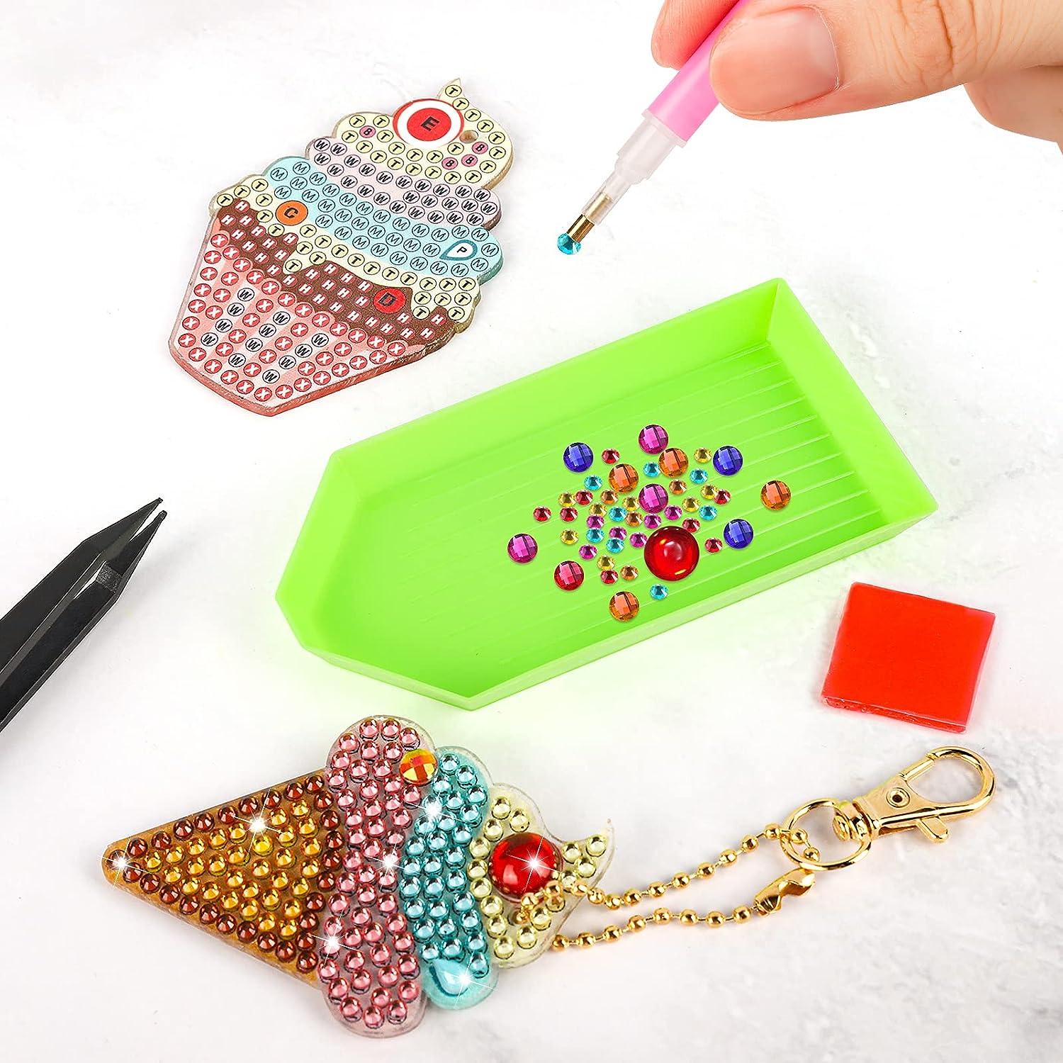 8 Pcs Diamond Art Keychains Diamond Painting Keychains Kids Arts and Crafts  5D Diamond Painting Kits Gem Art Diamond Keychains for Boys Girls Ages 8-12  DIY Gift Birthday Party Favors (Ocean Style)