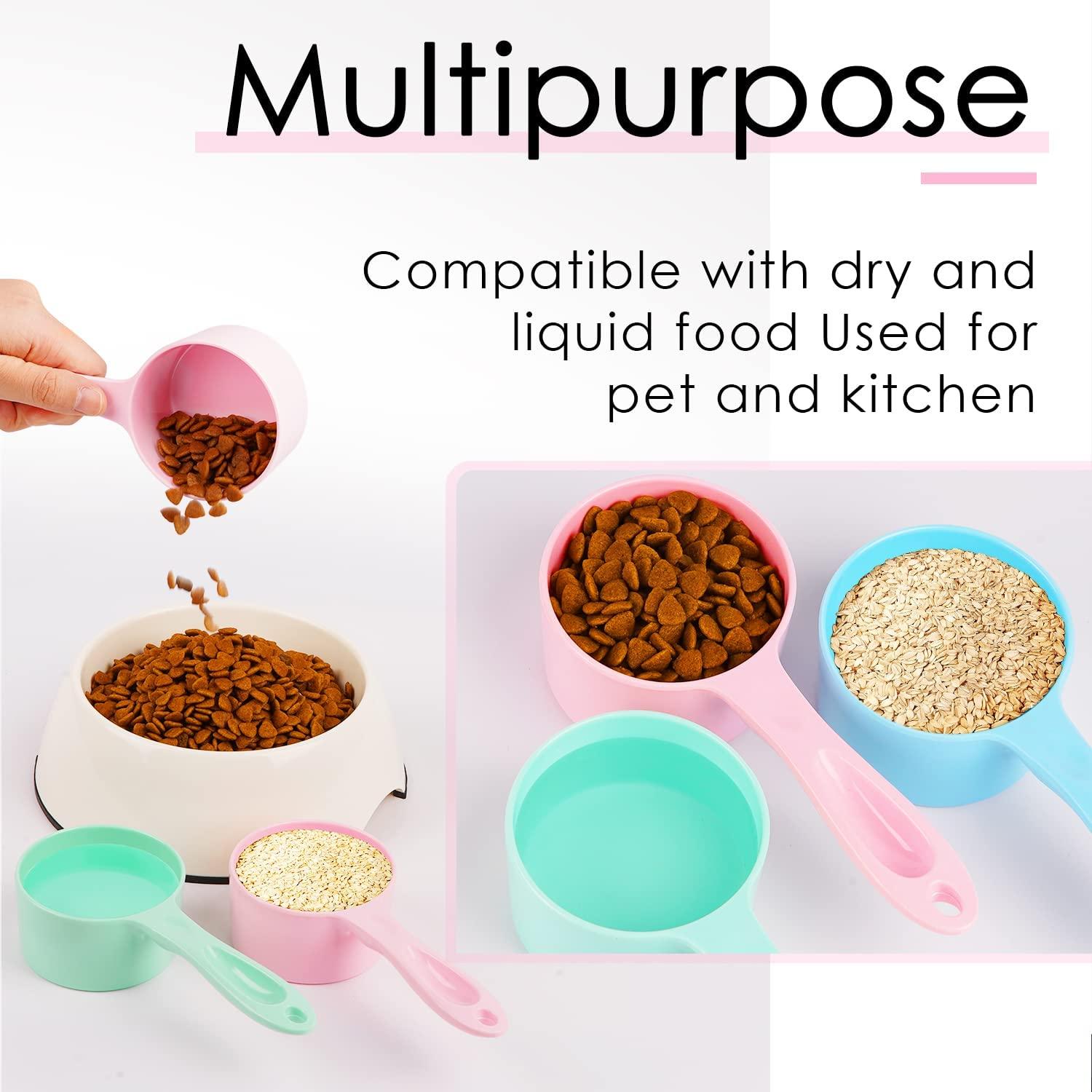 Food Grade Melamine Scoop Set - 1 Cup and 1/2 Cup Pink Scoops for Pet Food,  Flour, Candy - Plastic Dry Measuring Cup for Canisters and Freezer | Buy  Now with Express International Delivery | GoSupps.com