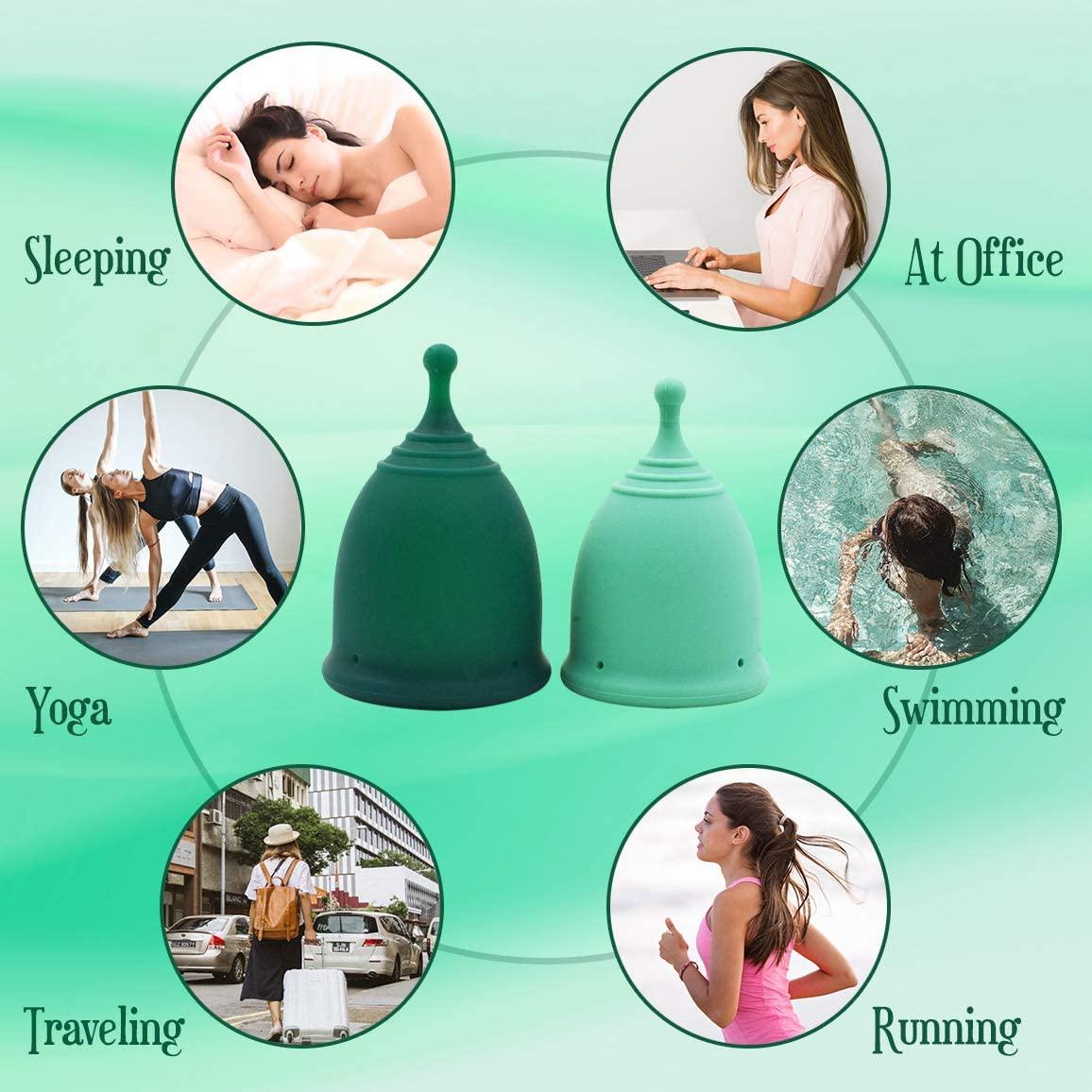 SHORDY Reusable Menstrual Cups, Set with Box, Period Starter Kit for