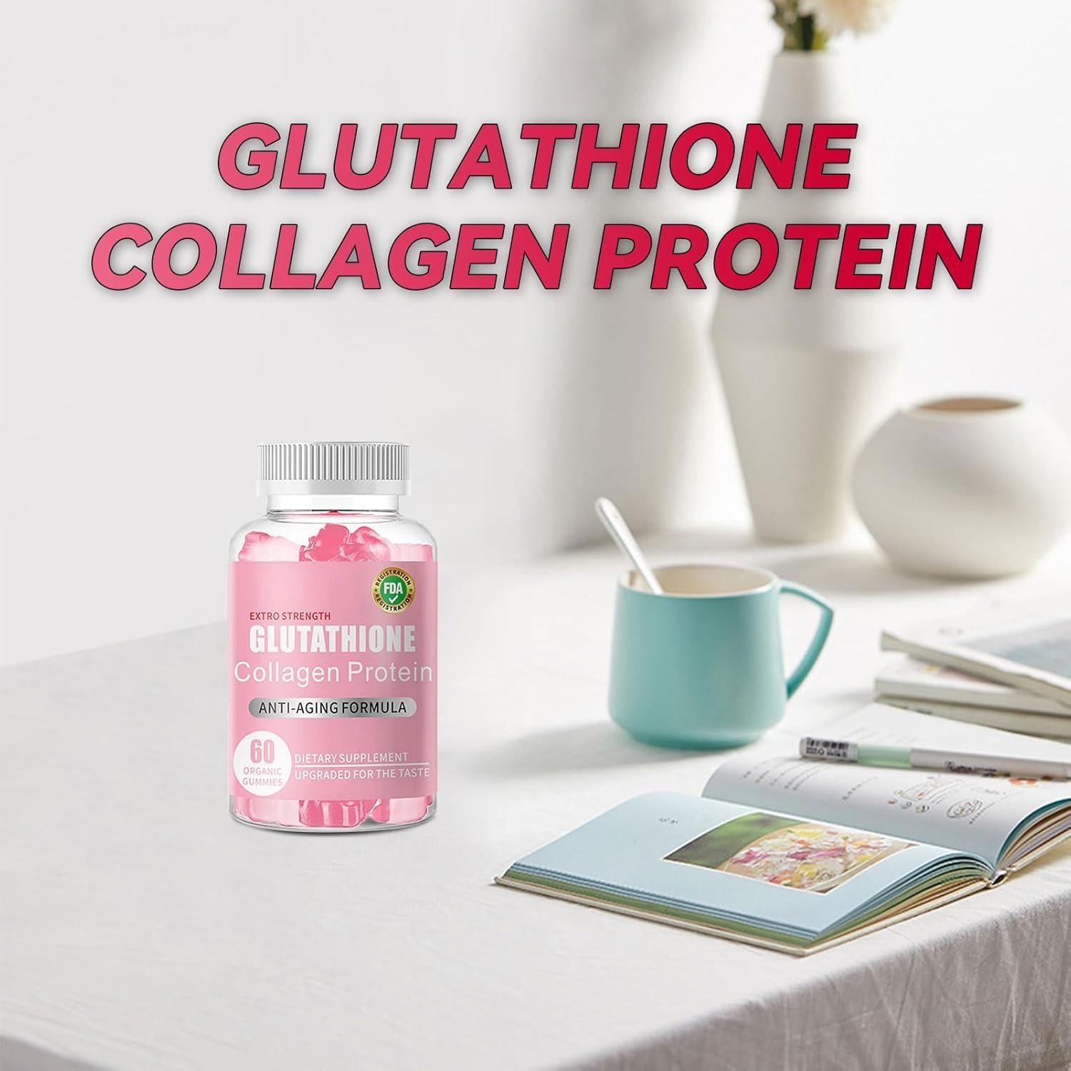 Glutathione Collagen Glow Gummies 60Pcs Beauty Collagen Gummies Skin Care  Anti-Aging Organic Glow Beauty Collagen for Women Dark Spot | Buy Now with  Express International Delivery