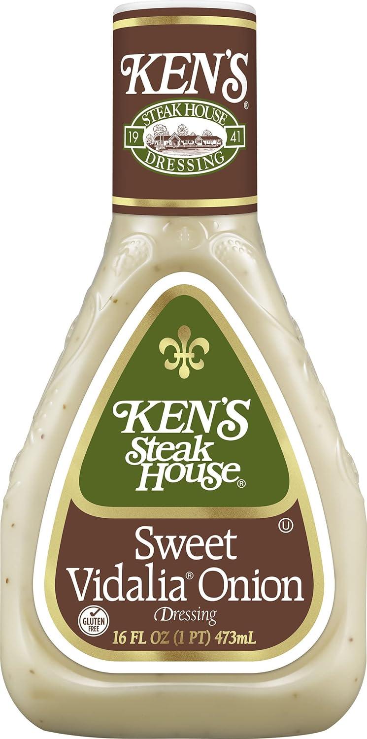 Ken's Steakhouse Sweet Vidalia Onion Dressing 16oz Pack of 3 Gluten