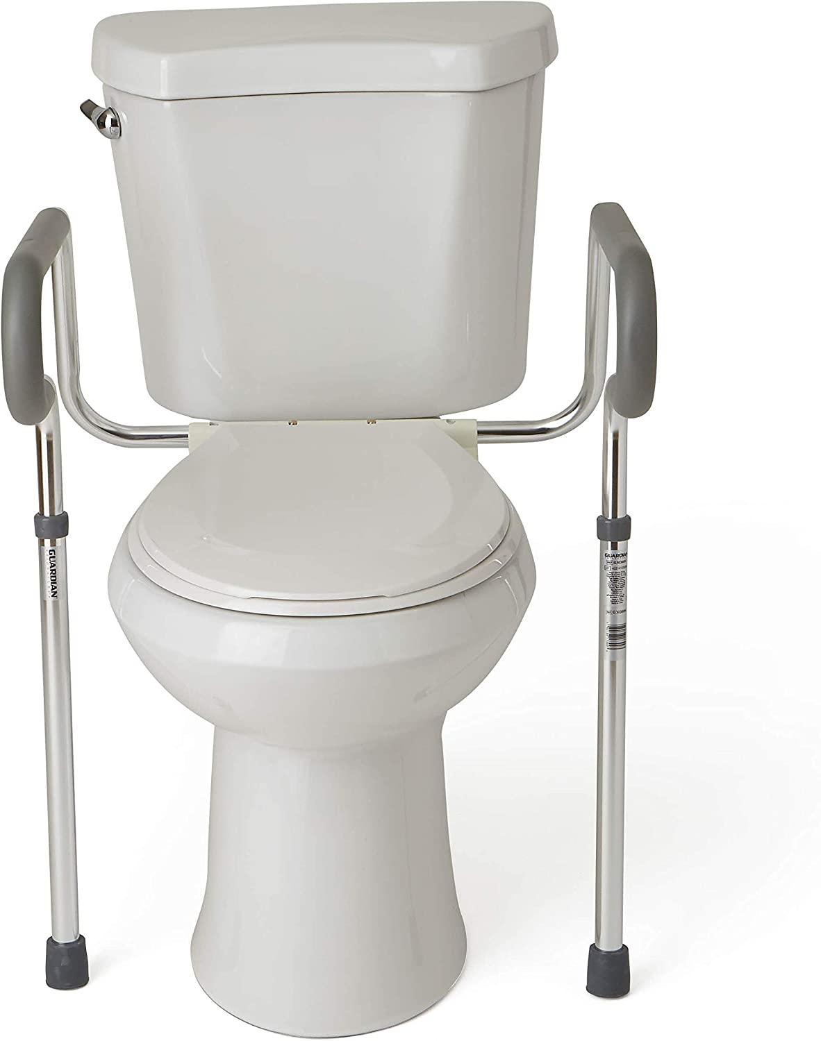 Medline's Guardian Toilet Safety Rail with Adjustable Height for