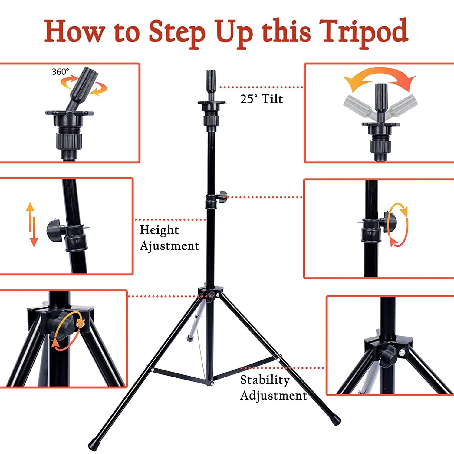  Wig Stand Tripod Wig Head Stand Adjustable Mannequin Head Stand  for Canvas Block Head,Styling Wigs Hair Extensions,Wig Display,Cosmetology  Hairdressing Training Tripod Stand With Cellphone Clamp Mount : Beauty &  Personal Care