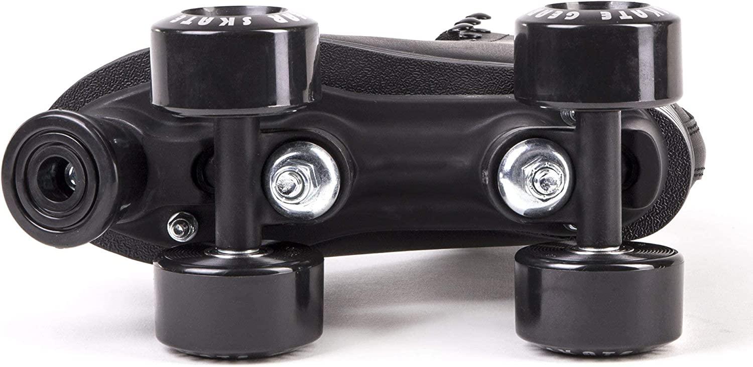 Skate Gear Retro Quad Design Roller Skates Ankle Support Black Women's 8 / Men's 7