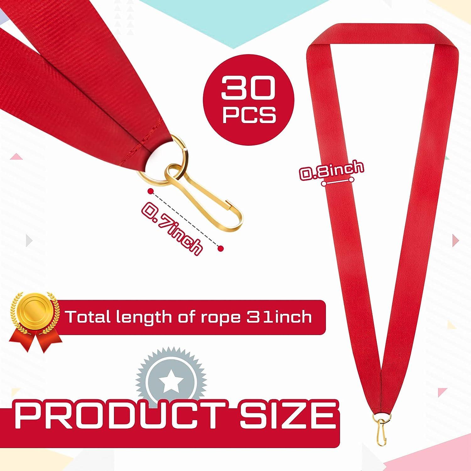 30 Pieces Award Ribbon Medal Ribbons Neck Ribbons for Medals Flat Medal
