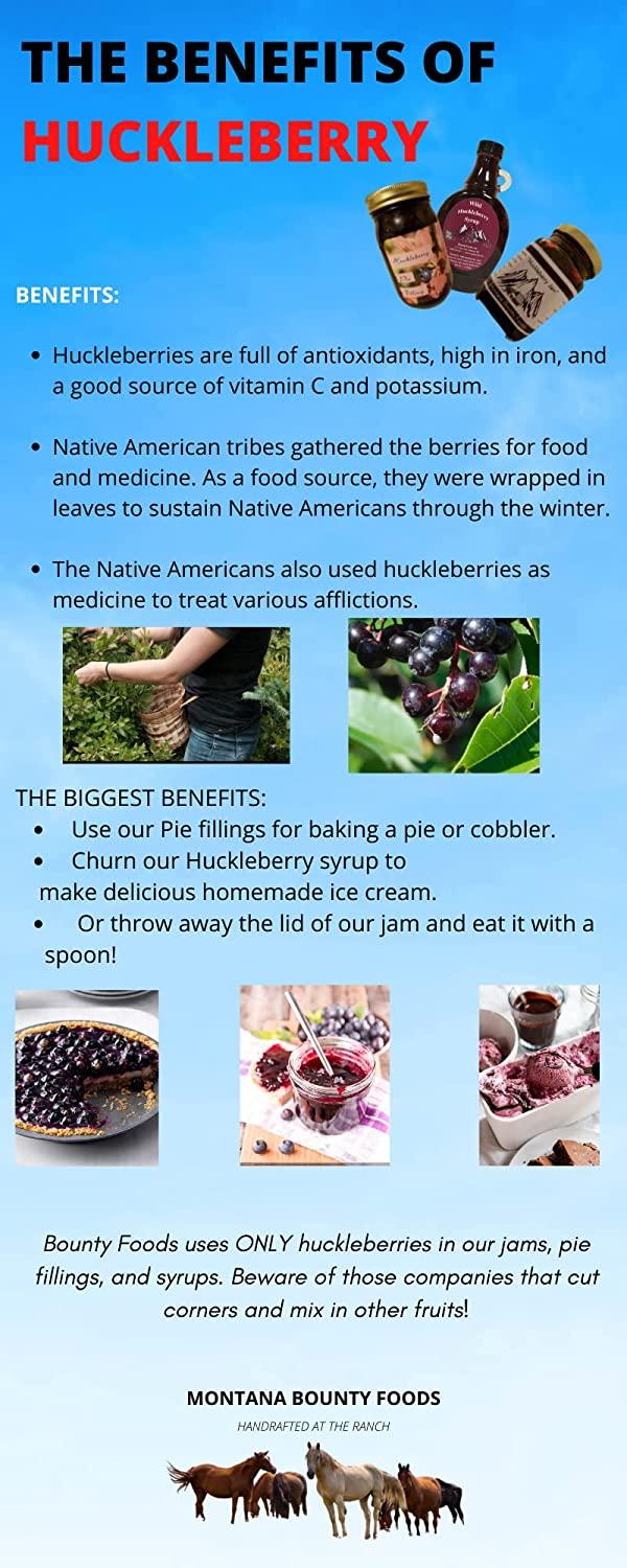 Montana Huckleberry Syrup 11 oz Real Fruit Breakfast Toppings by