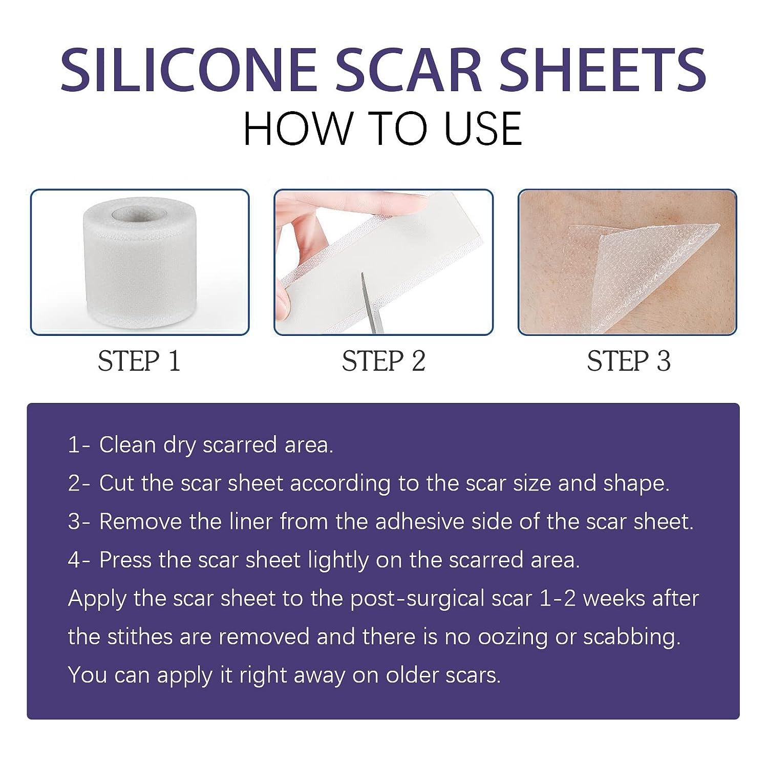 Silicone Scar Sheets Scar Removal Strips for Scar Concealing and