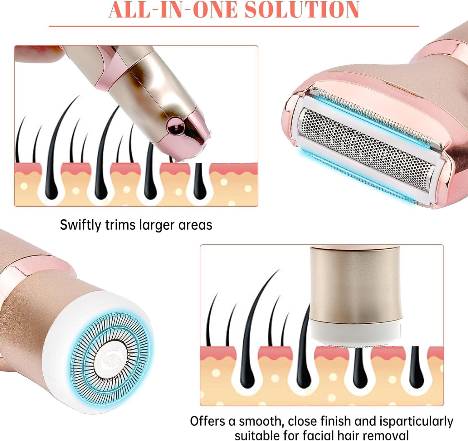 Buy Waterproof Electric Razor for Women | 2-in-1 Wet & Dry Facial Hair ...