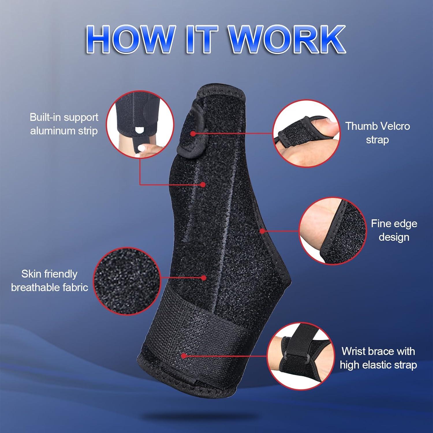 Thumb Splint Brace for Arthritis & Tendonitis | Reversible Compression ...