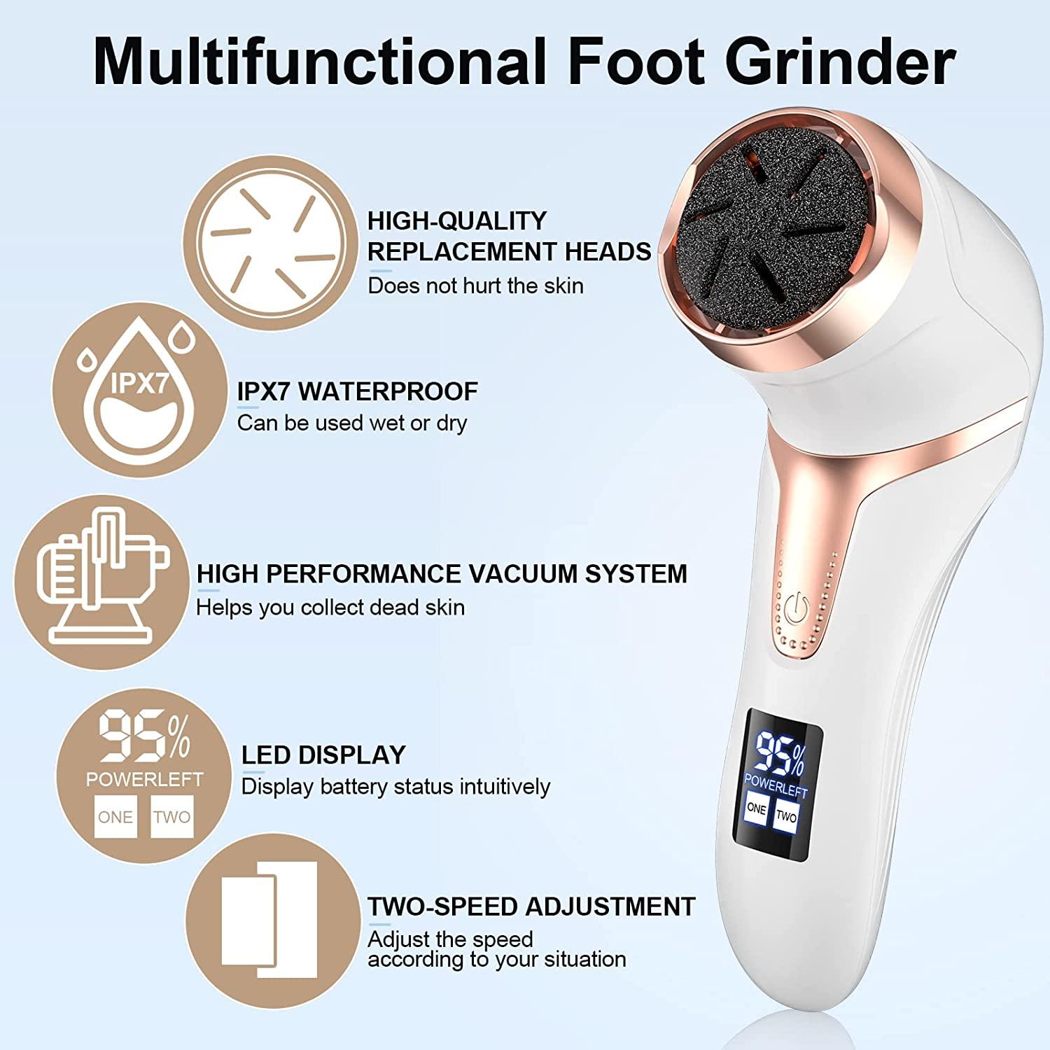 Electric Callus Remover For Feet With Dander Vacuum Cleaner, Rechargeable  Foot Callus Remover Pedicure Tools Foot File, Professional Foot Care Kit Dea
