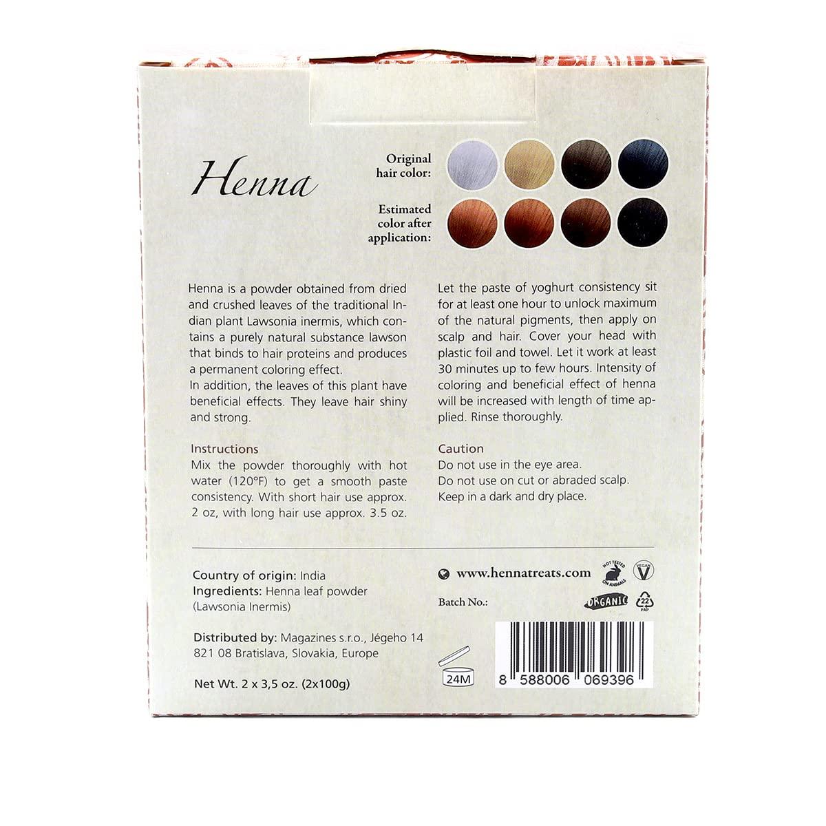 Henna Powder - Red Hair Dye - Fresh and Pure Organic - 7 ounce - Indian  Natural Hair Care