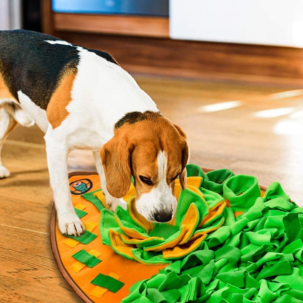 Boruit Snuffle Mat For Dogs - Dog Sniff Treat Mat, Puppies Boredom Interactive Puzzle Toys, Dog Cat Pet Brain Games Encourages Natural Foraging Skills And Slow Eating Mat