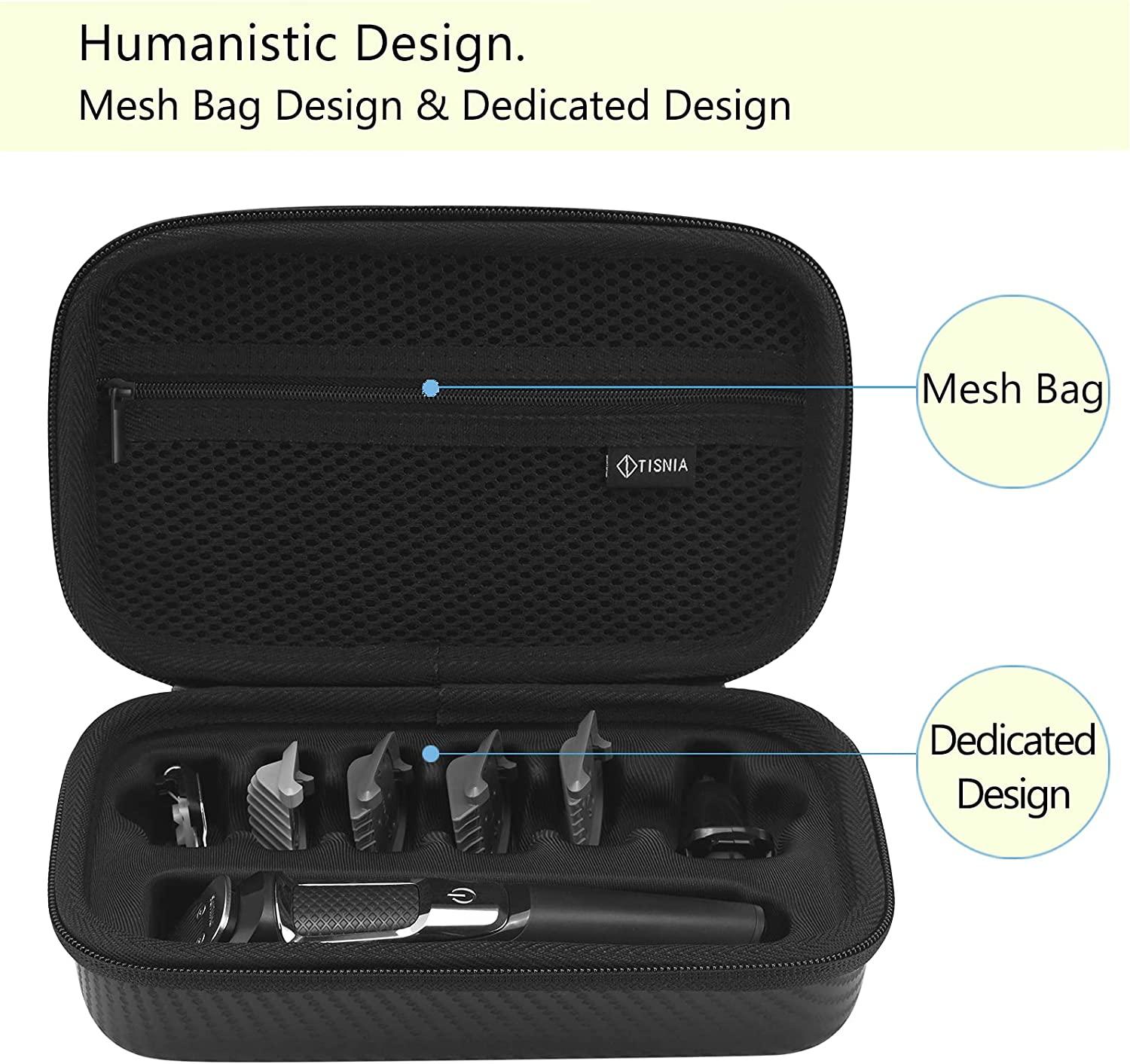 Black Texture Tisnia Trimmer Case for Philips Norelco MG3750 Series 3000  Men's Grooming Kit - Fits Hair Trimmer, Beard Trimmer, Hair Clipper &  Attachments | Buy Now with Express International Delivery